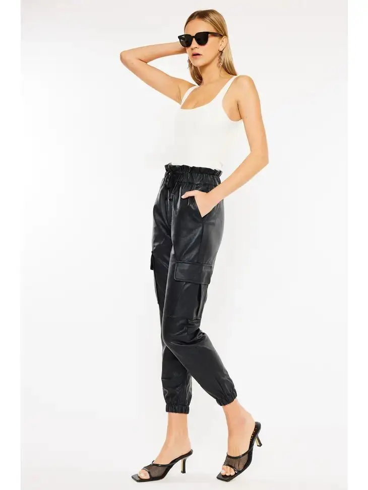Thinking Out Loud Paper-bag Jogger Pants - ALJEGJ
