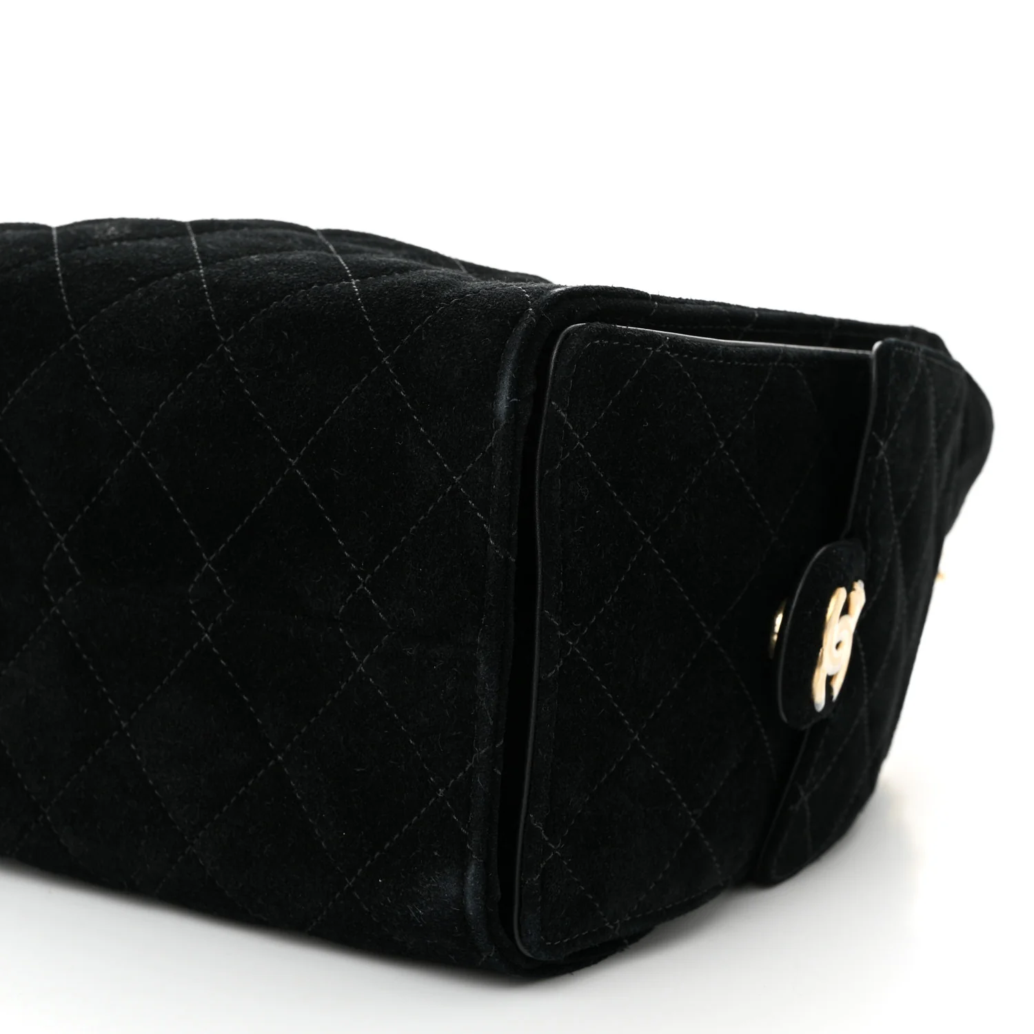 Suede Quilted Small Chanel 25 Handbag Black - Top Club