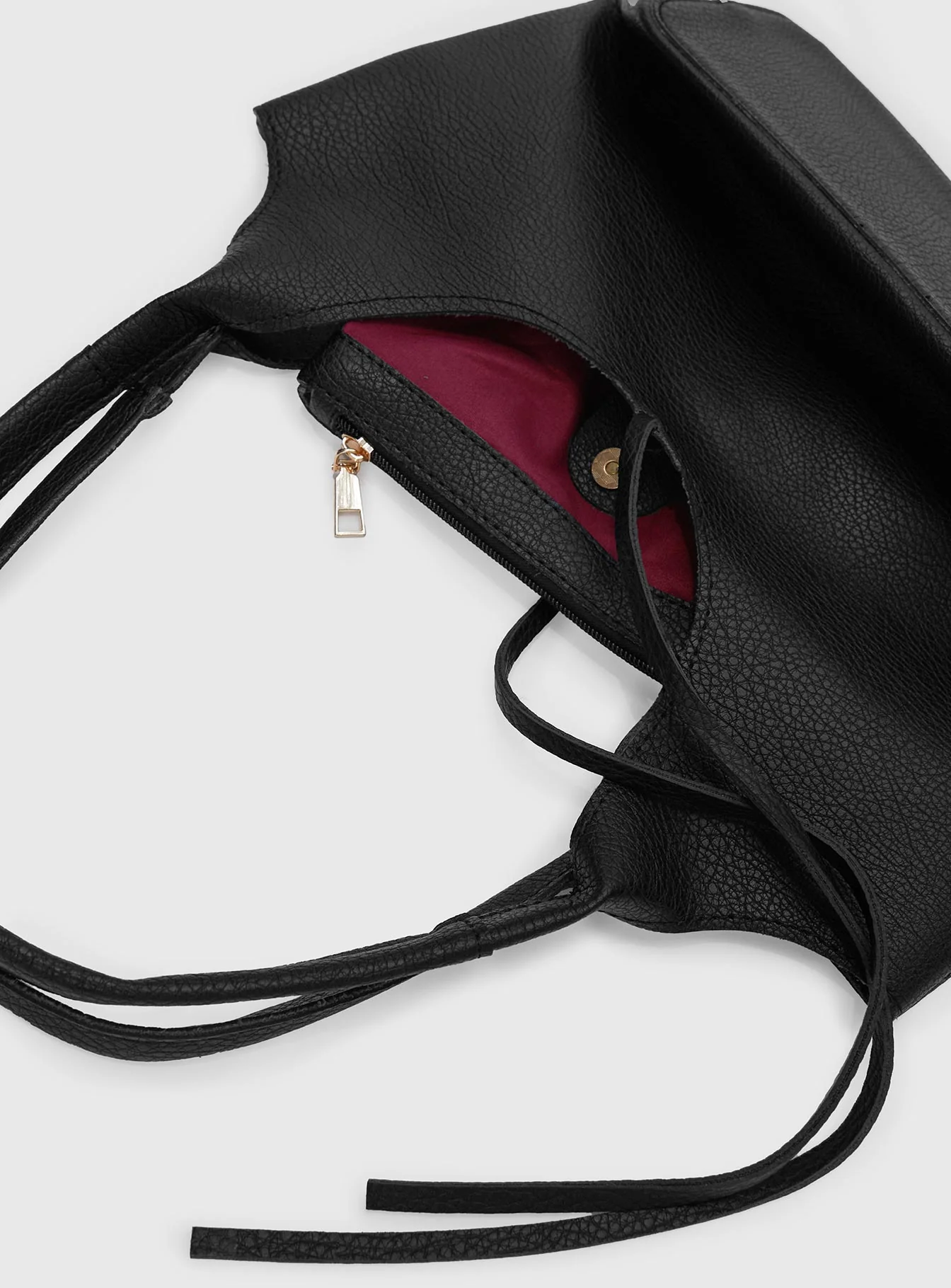 Nonstop Bow Detail Shoulder Bag Black