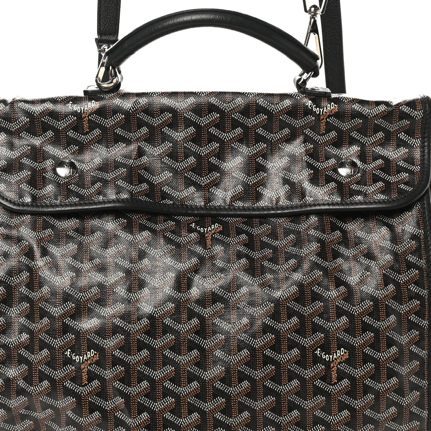 Goyardine Saint Leger Soft Briefcase Backpack Black - Top Club
