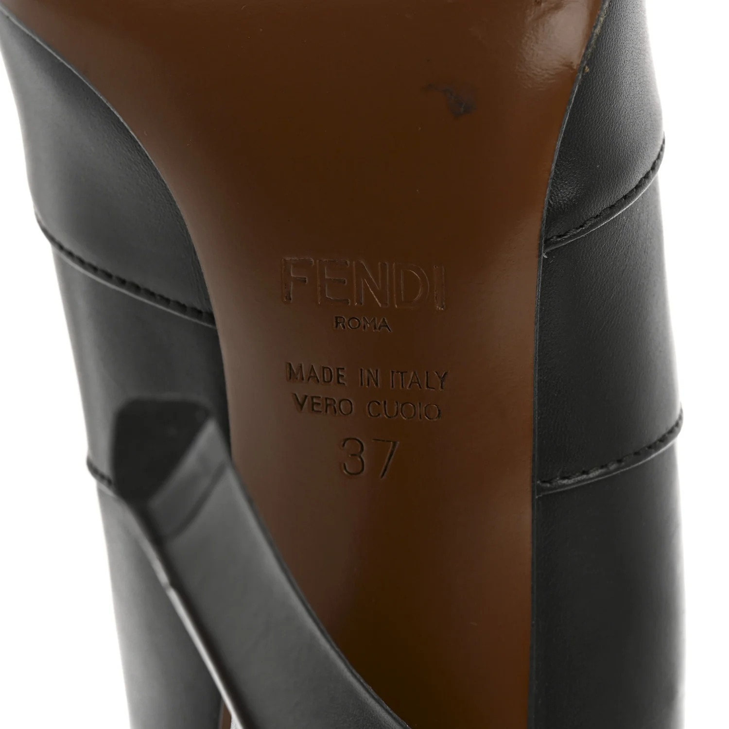 Nappa Microfiber Fabric FF Rockoko 105mm Sock Boots 37 Ebano Tobacco Black - Top Club