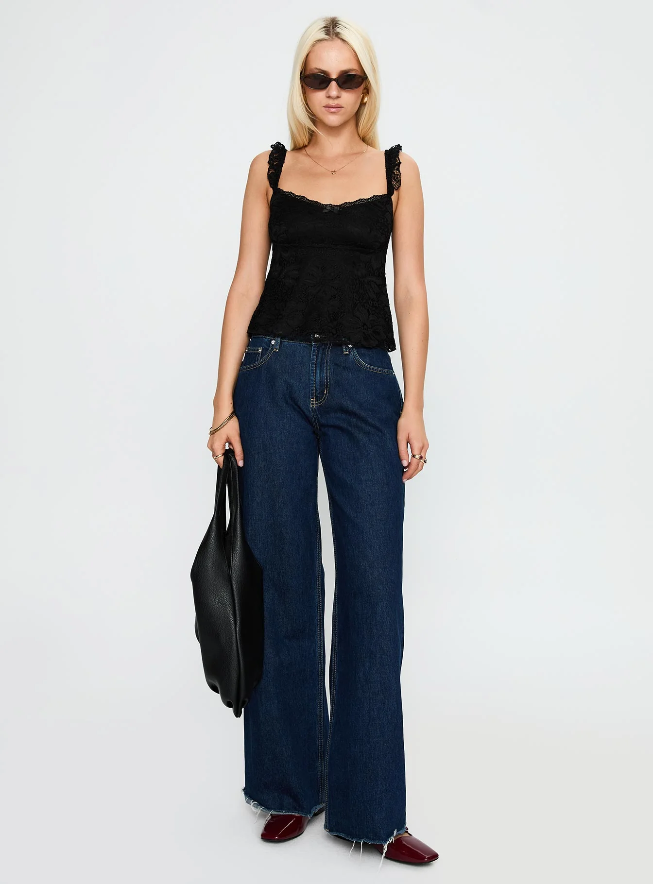 Madaleine Lace Top Black