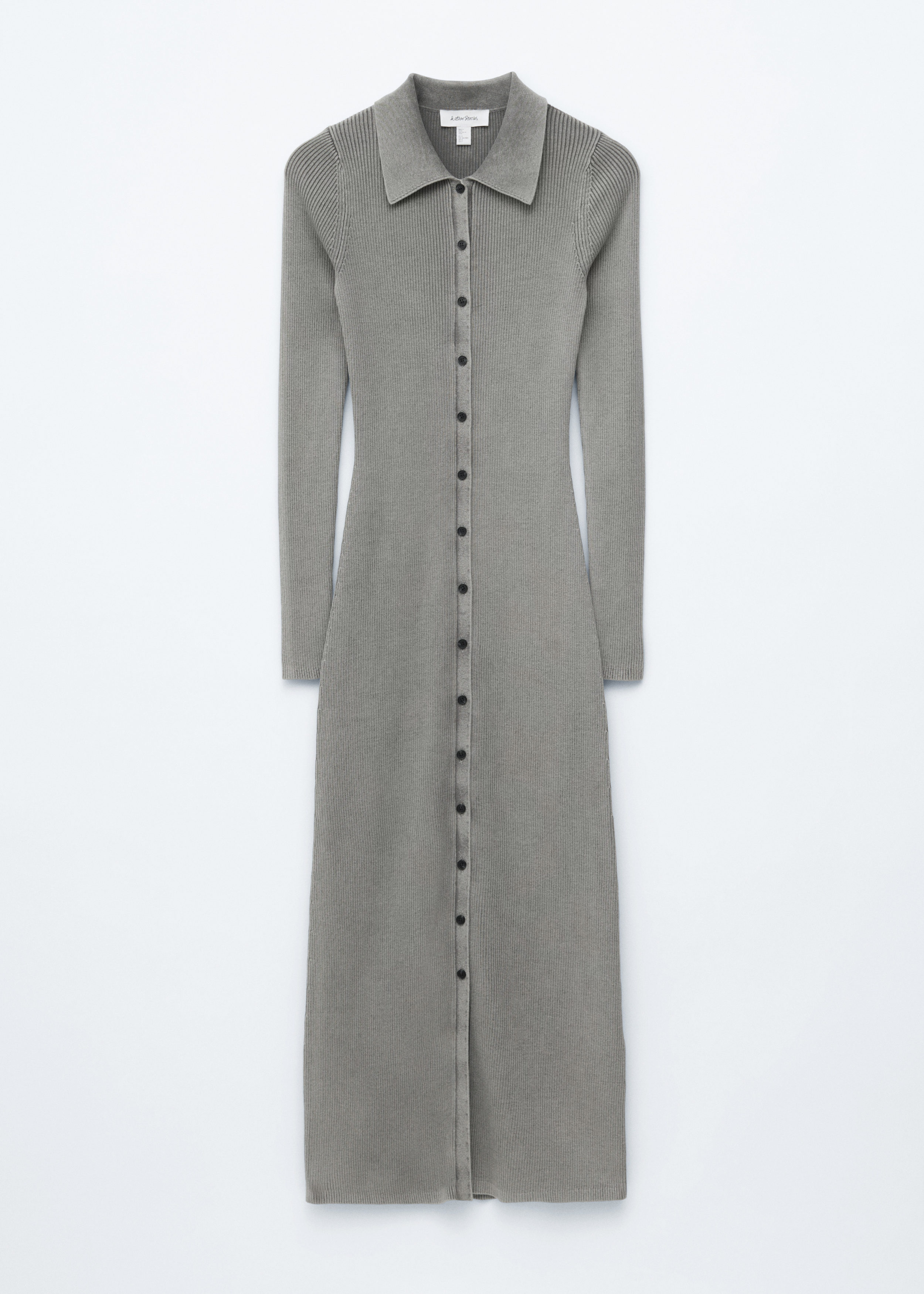 & Other Stories RIB-KNIT MIDI DRESS
