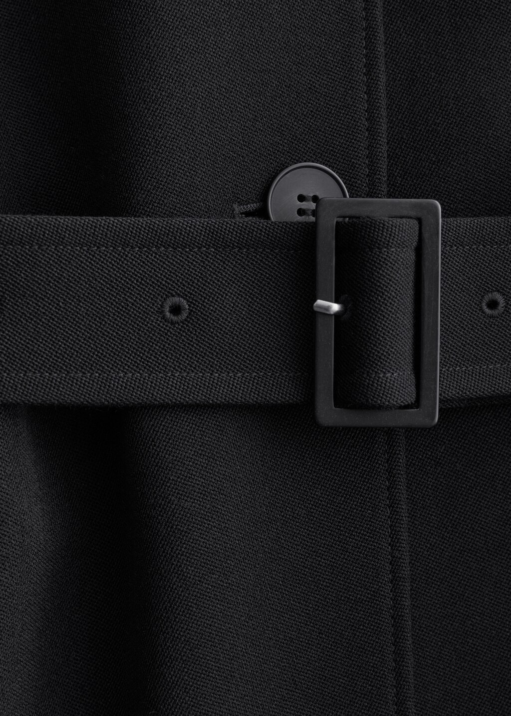 & Other Stories TIE-BELT WOOL TRENCH COAT