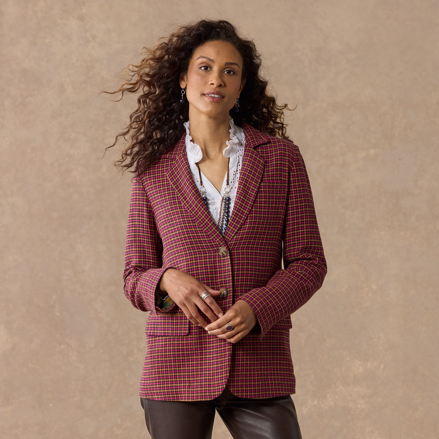 Mayra Plaid Blazer, Petite - Sundance Living