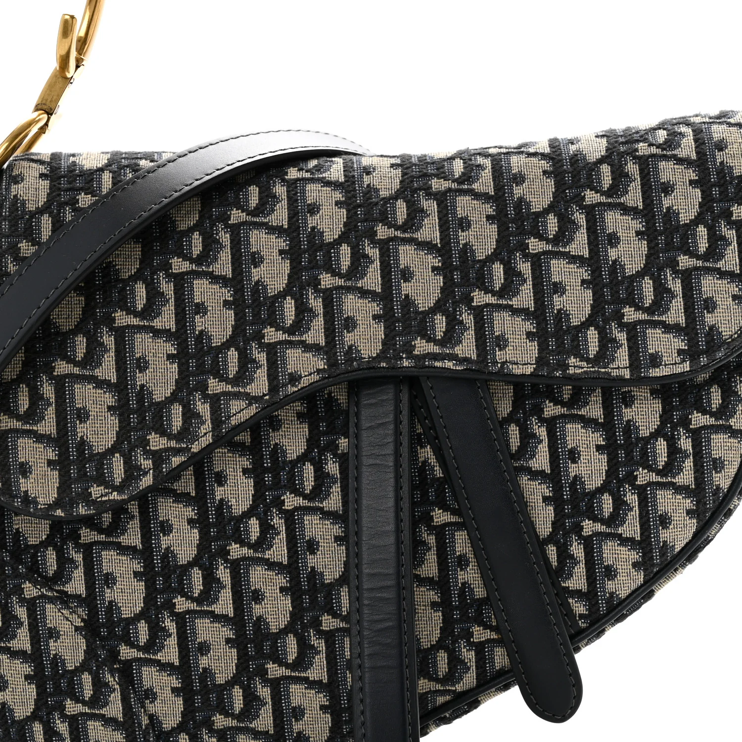 Oblique Saddle Bag With Strap Blue - Top Club