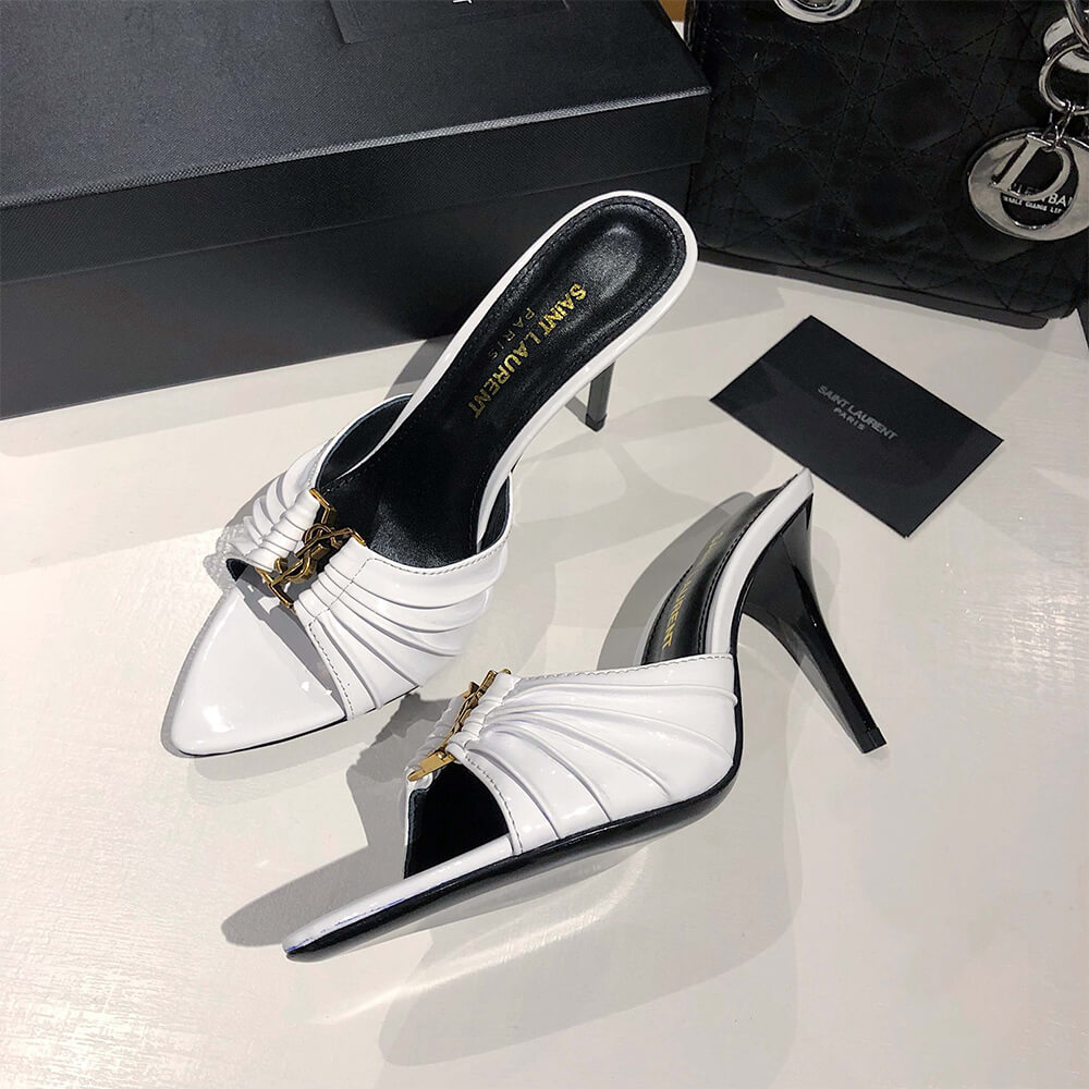 YSL  BABYLONE MULES IN SMOOTH LEATHER - Top Club