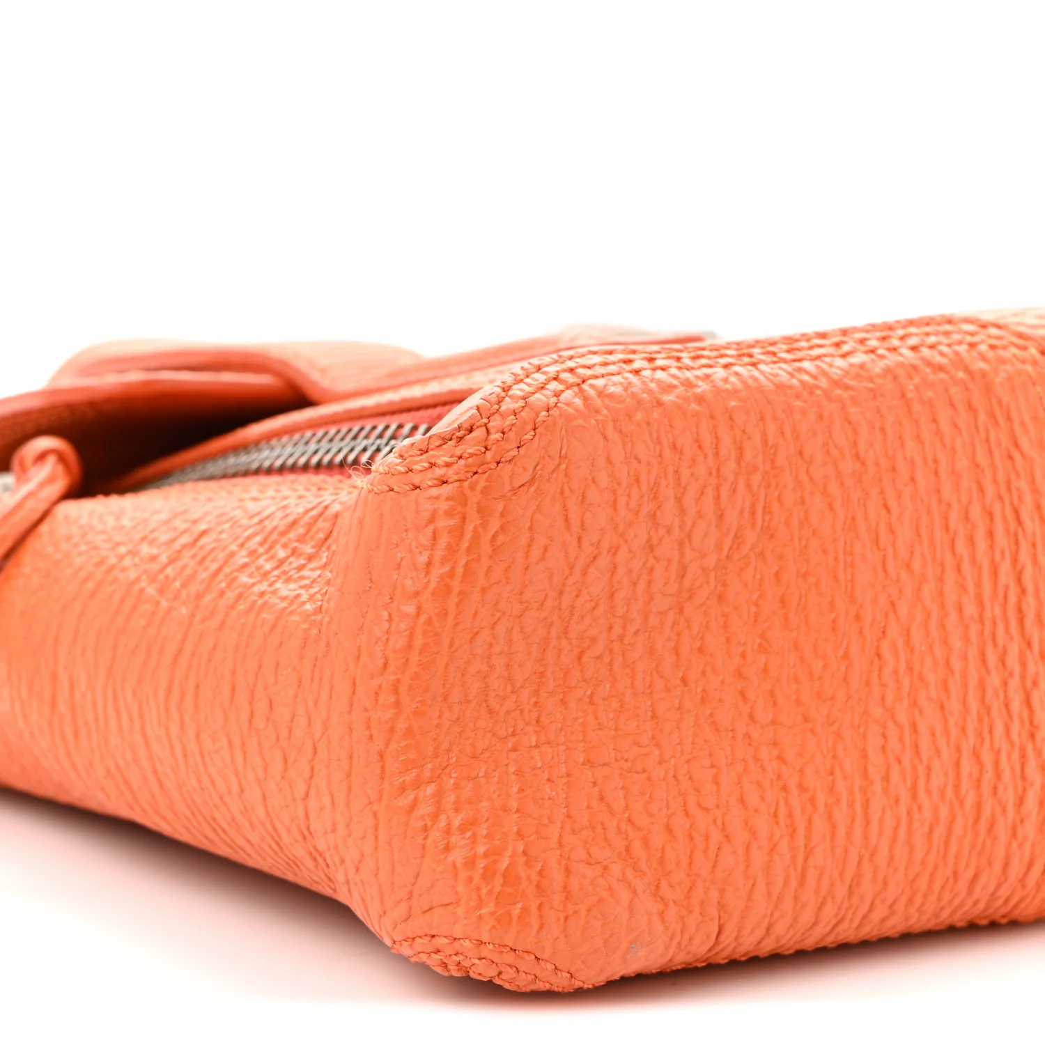 Textured Calfskin Mini Pashli Satchel Orange - Top Club