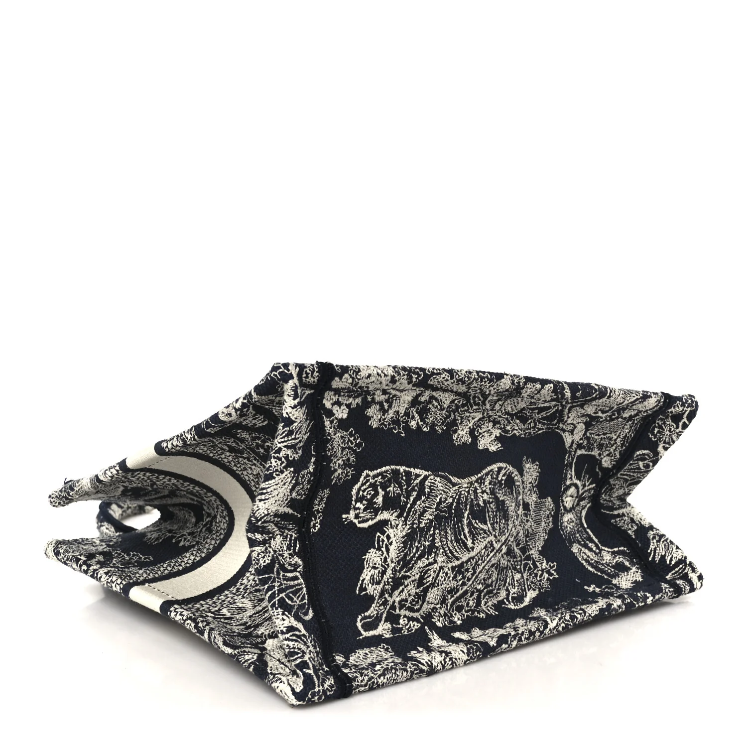 Canvas Embroidered Small Dioriviera Toile De Jouy Book Tote Blue - Top Club
