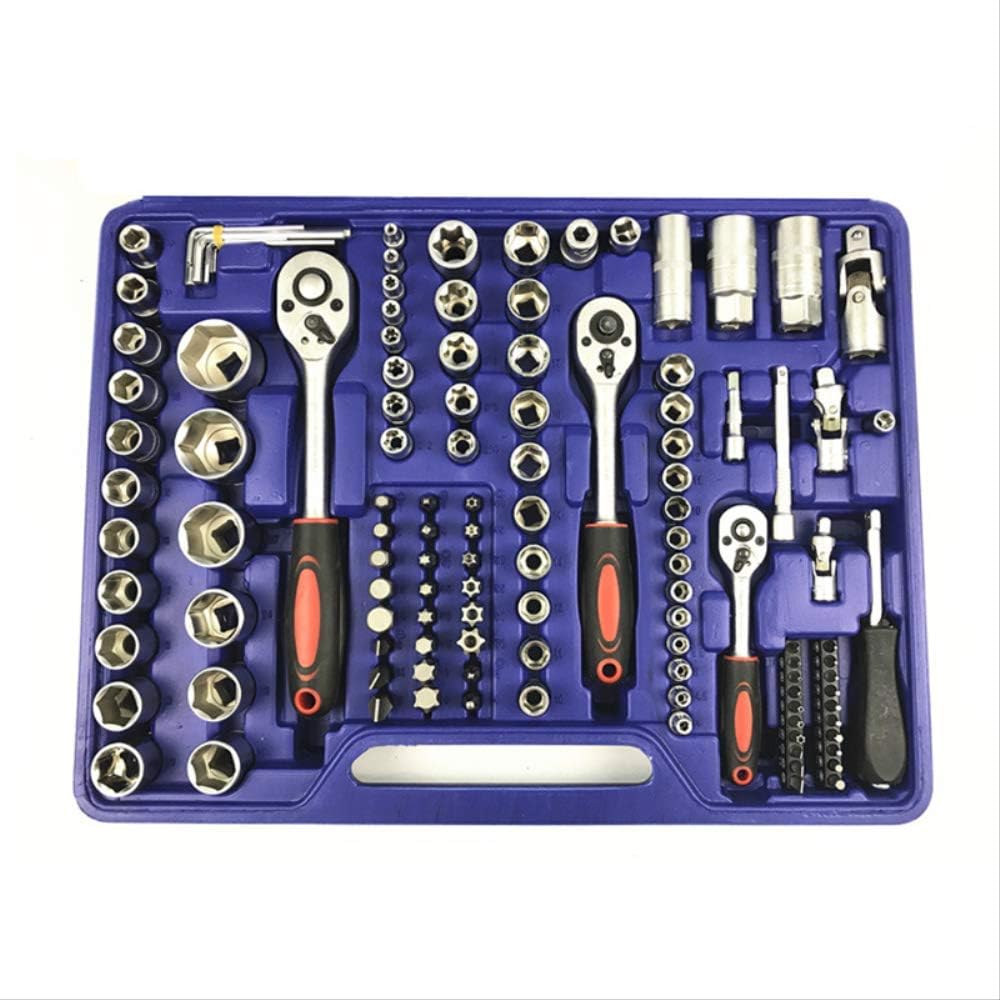 172pcs Kit Di Utensili Automatici Set Di Utensili Manuali Kit Di Utensili Manuali Per Uso Domestico Con Cassetta Degli Attrezzi In Plastica Custodia Con Chiave A Bussola A