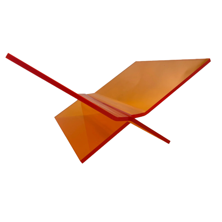 Boekenstandaard Perspex orange