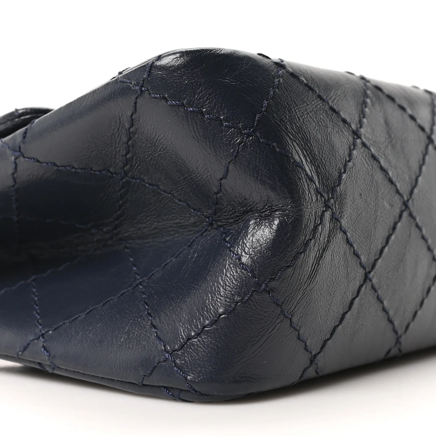 Aged Calfskin Quilted 2.55 Reissue Mini Flap Navy - Top Club