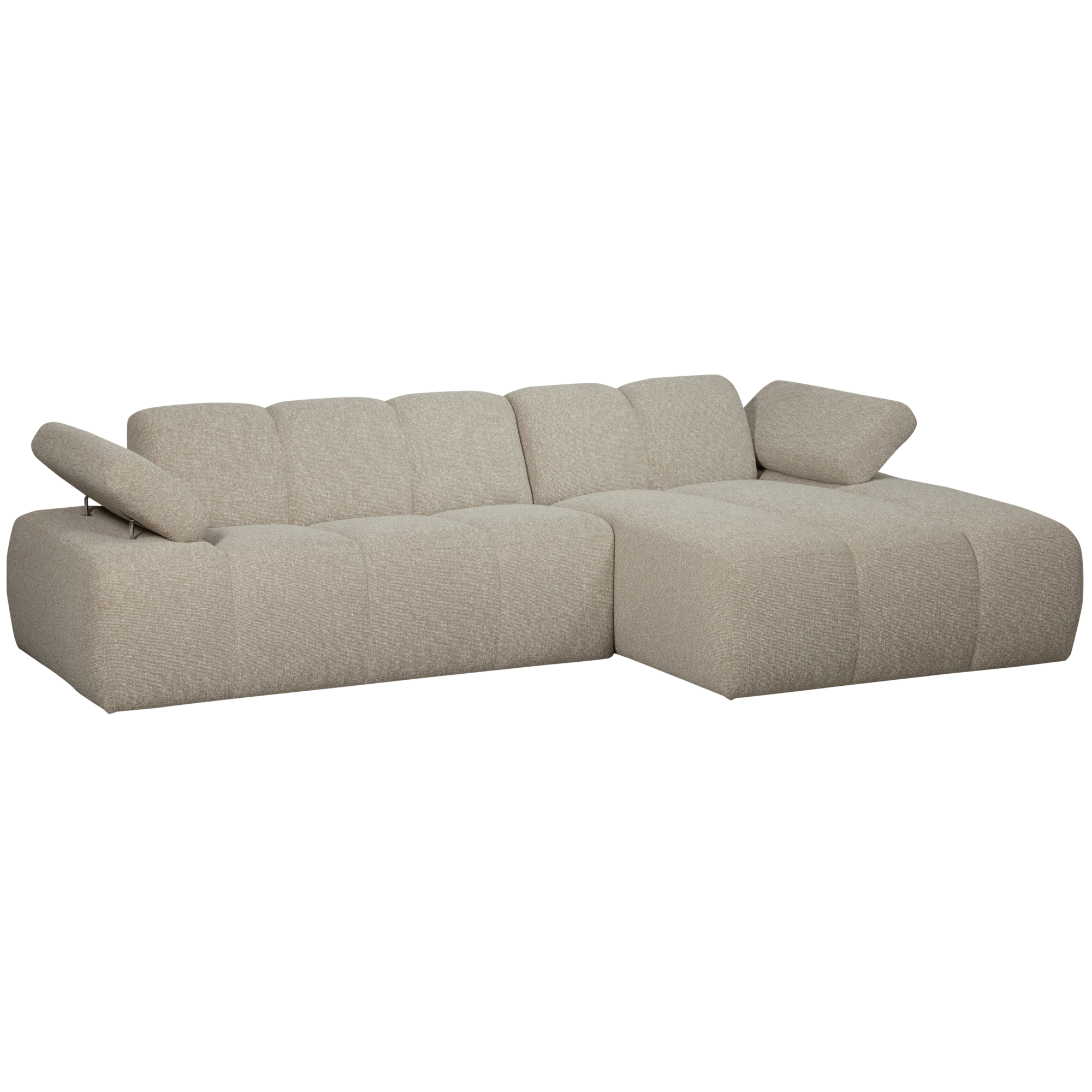 Mojo chaise longue bank rechts boucle beige melange