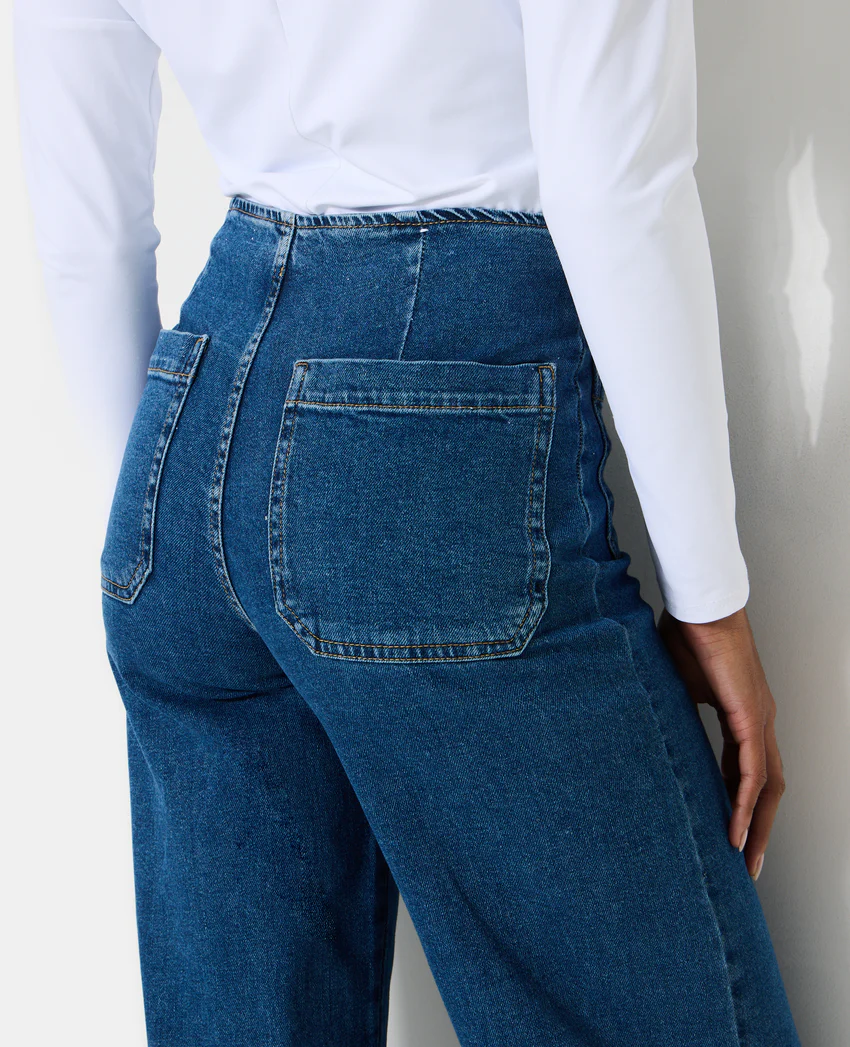 Pimkie Jean wide taille haute avec poches plaquées