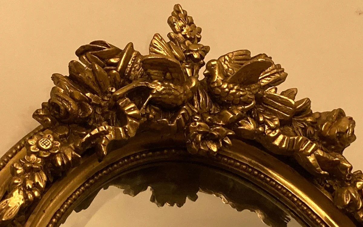 Baroque mirror gold - magnificent wall mirror with elegant decorations - handmade baroque wardrobe mirror - baroque style wall mirror - baroque furniture - noble and magnificent