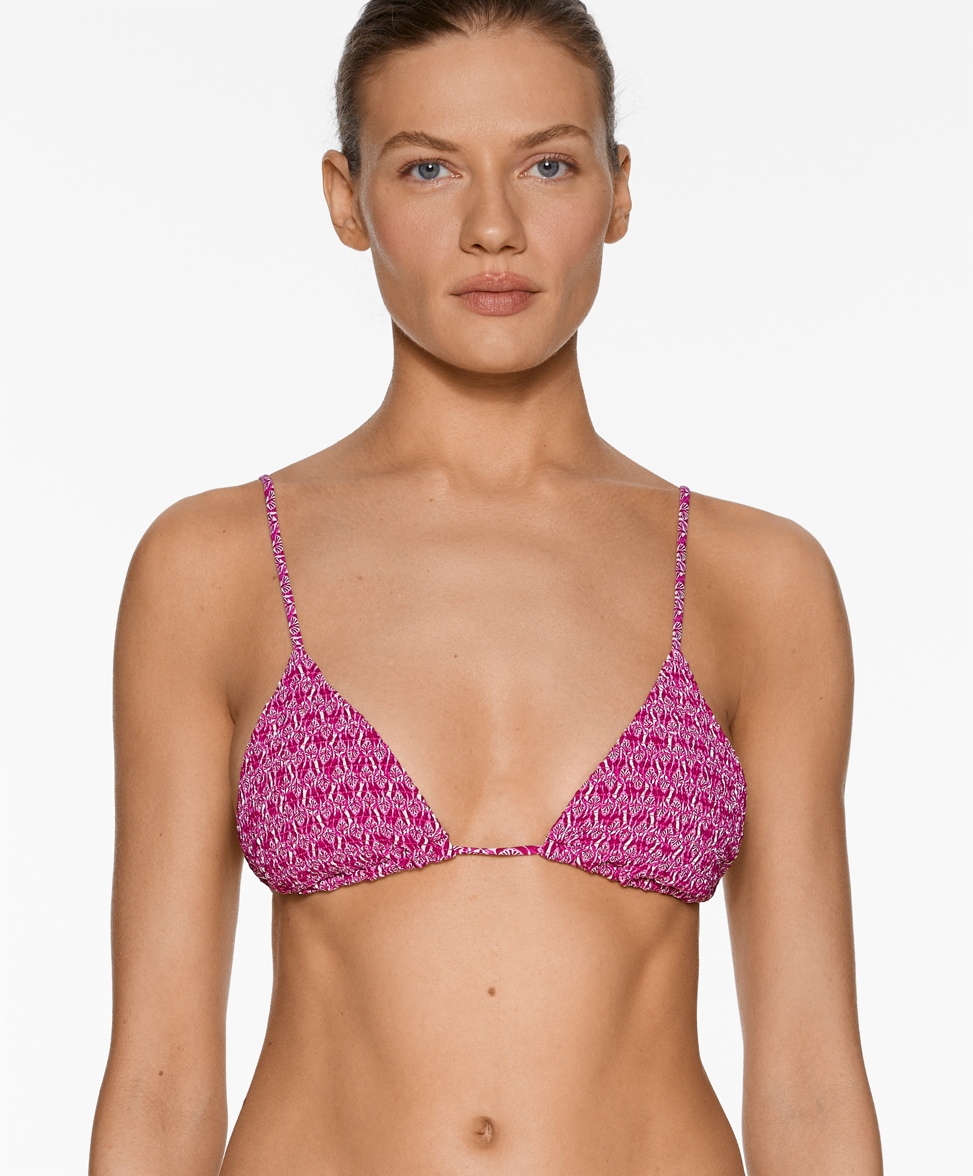 OYSHO Smock stamp print triangle bikini top