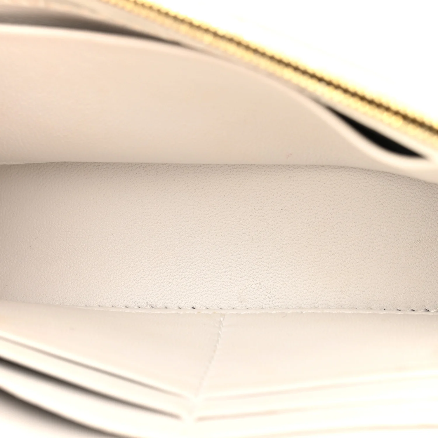 Shiny Calfskin Crocodile Embossed Hourglass Chain Bag White - Top Club