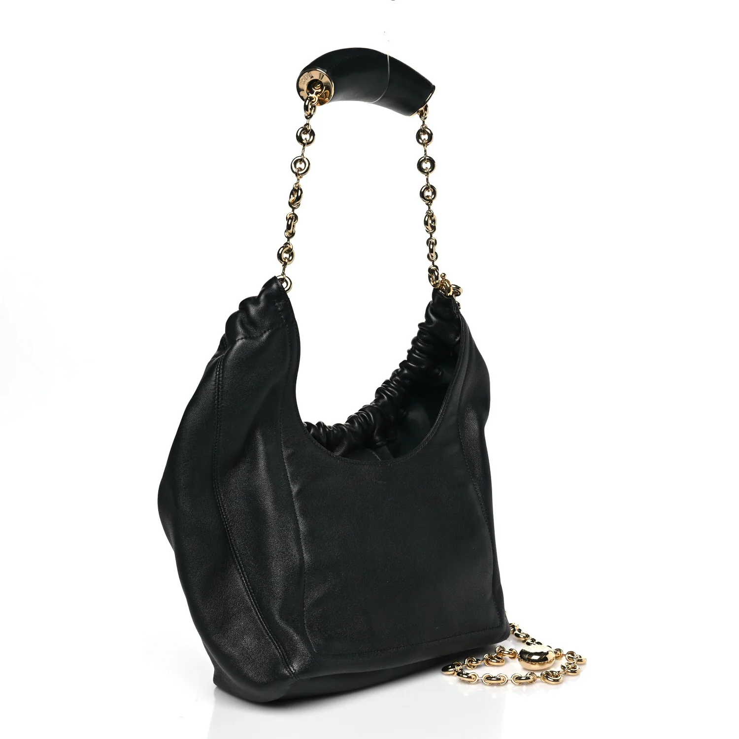 Nappa Small Squeeze Bag Black - Top Club