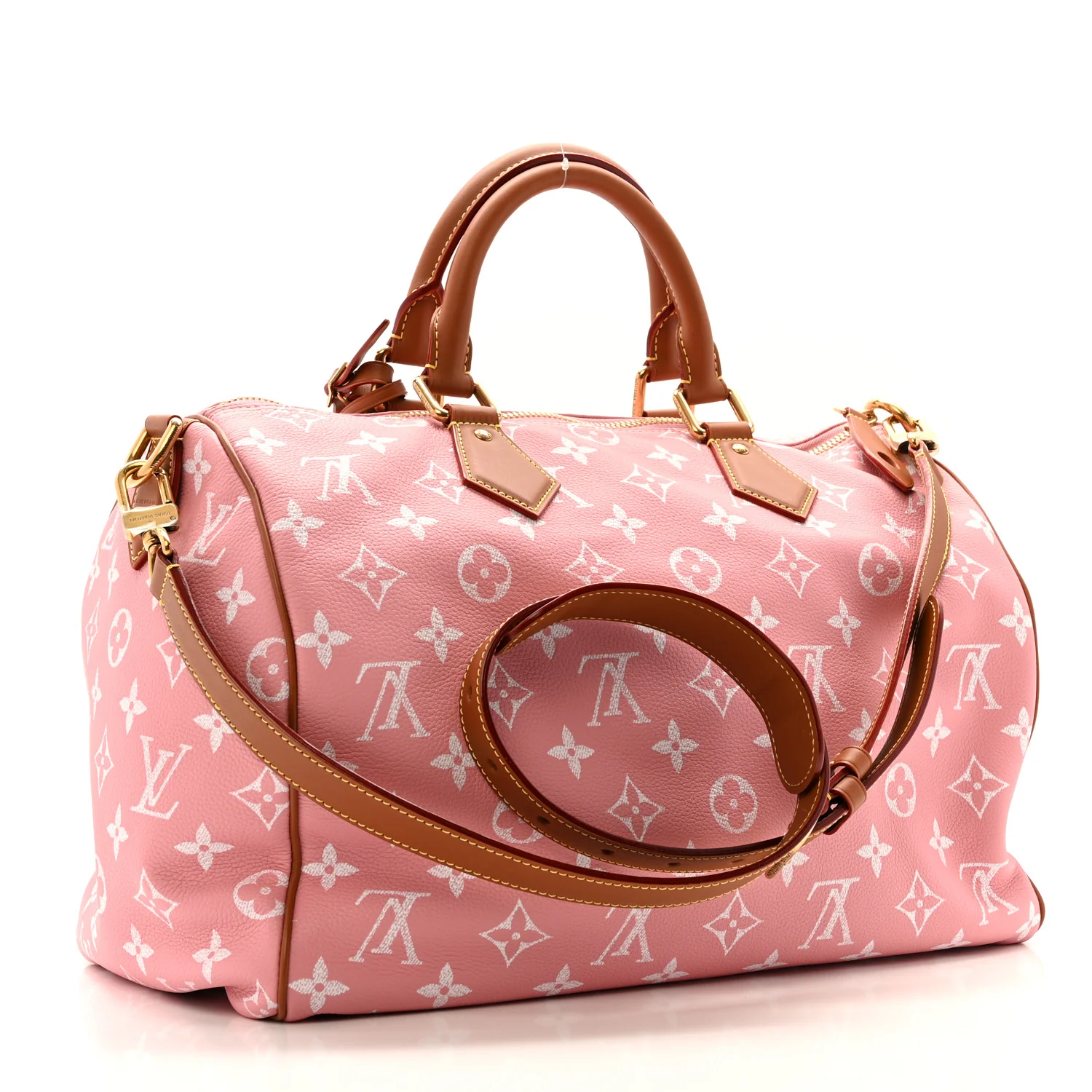 Calfskin Monogram Speedy P9 Bandouliere 40 Pink Sakura - Top Club
