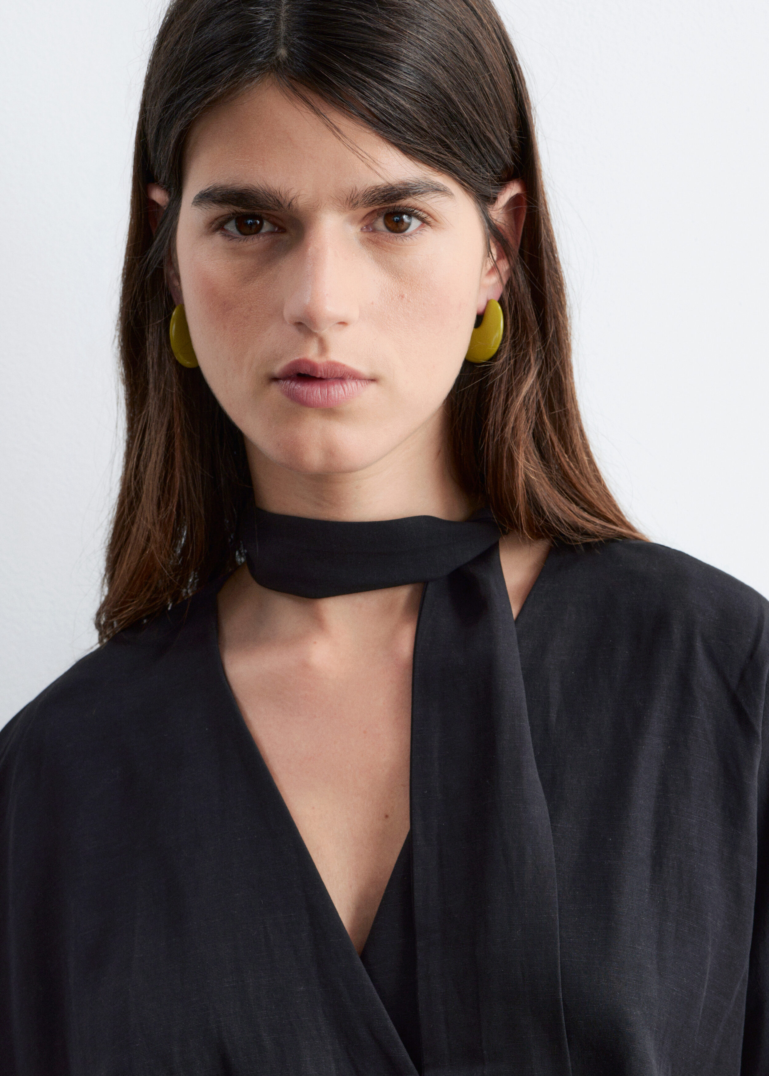& Other Stories SCARF-DETAIL WRAP MINI DRESS
