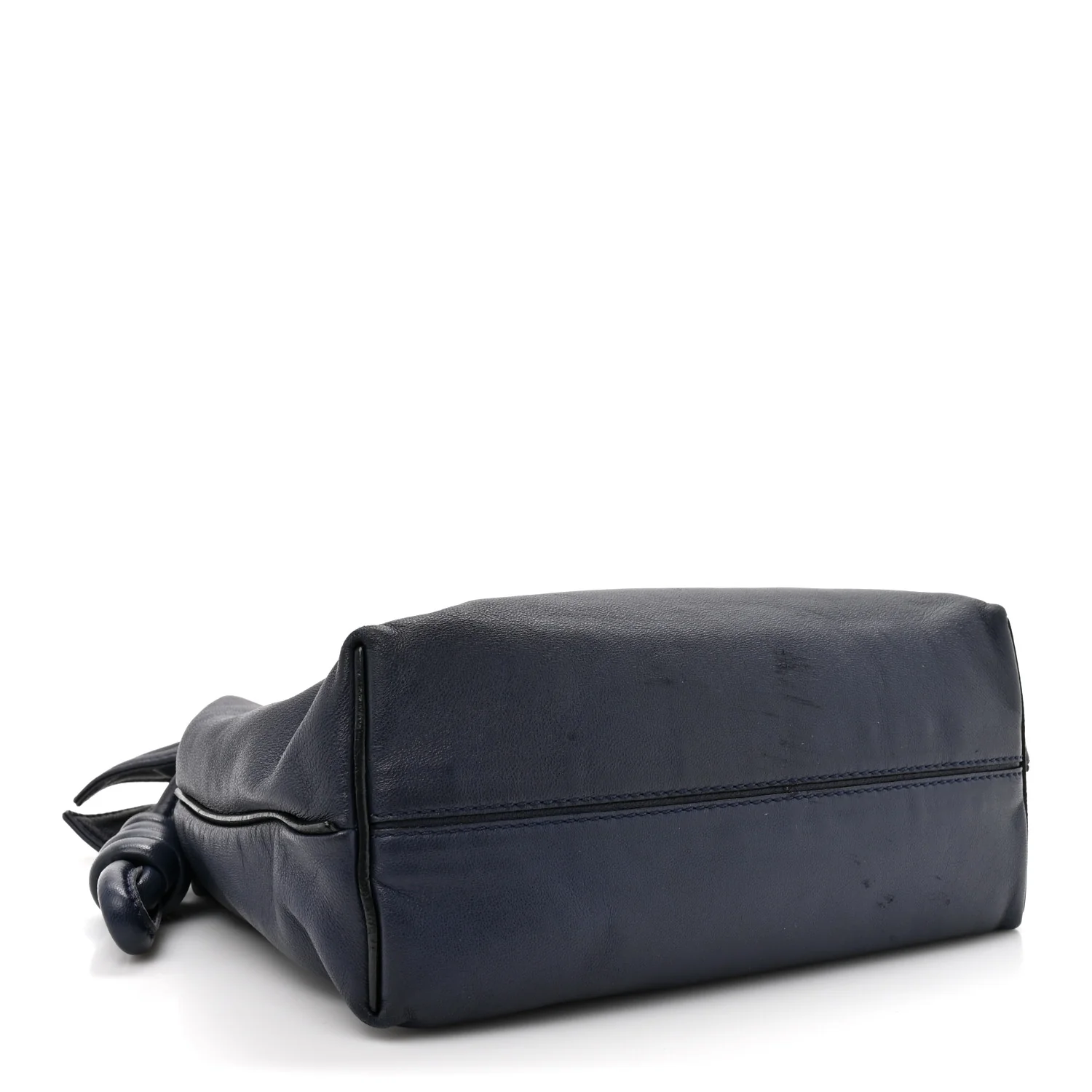 Calfskin Mini Flamenco Knot Clutch Abyss Blue - Top Club