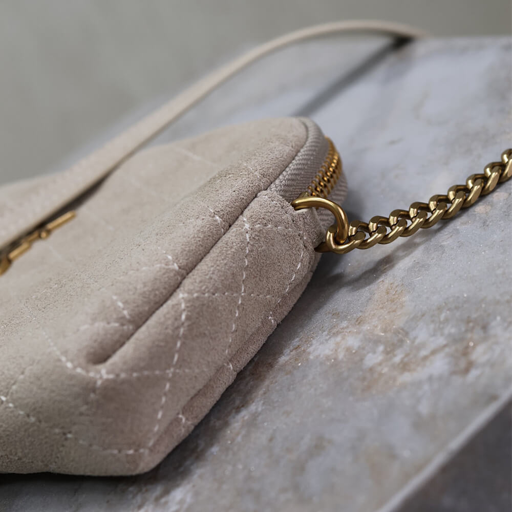 YSL GABY zipped pouch in suede - Top Club