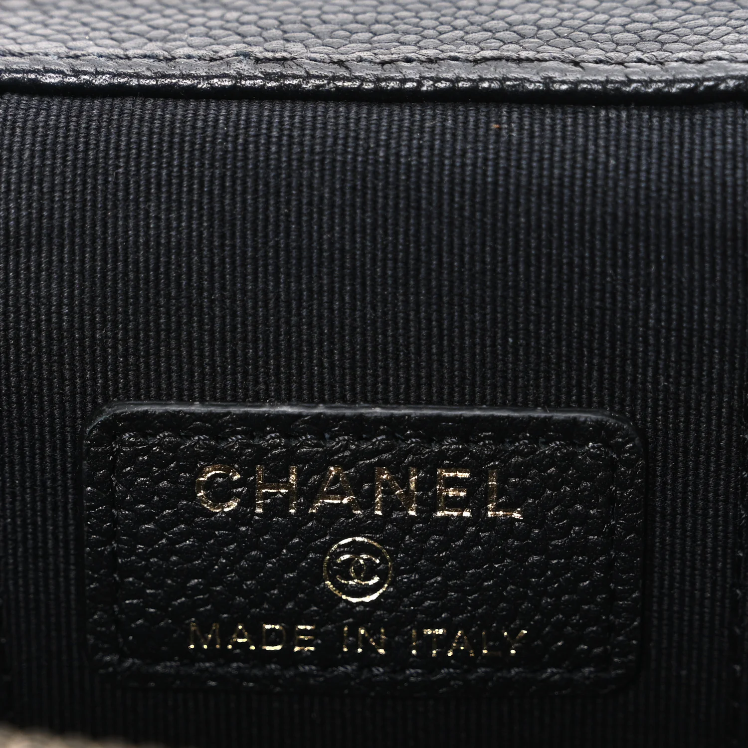 Caviar Quilted Mini Vanity Case With Chain Black - Top Club