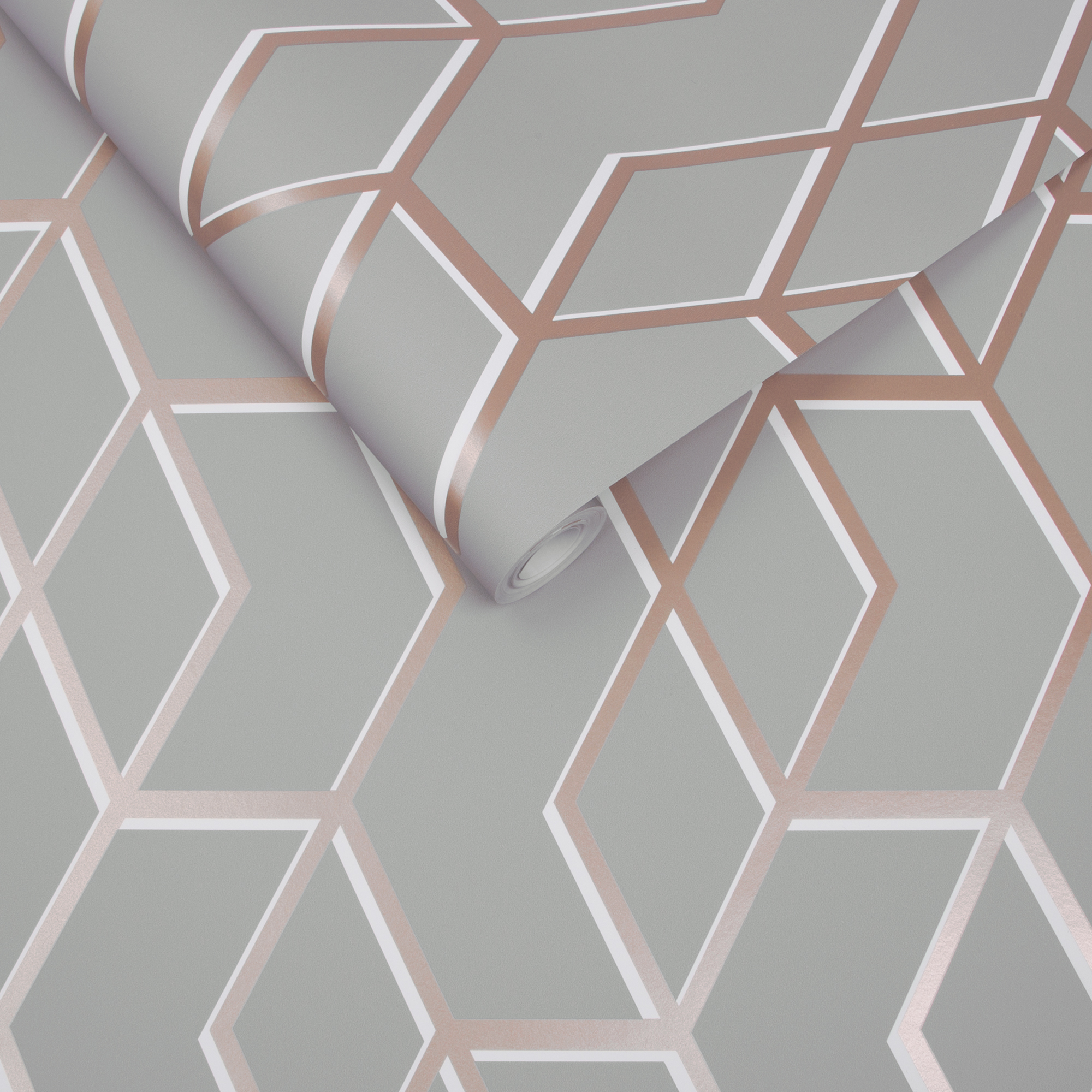 Graham & Brown  vliesbehang  Archetype Grey Rose Gold Graham & Brown  vliesbehang  Archetype Grey Rose Gold
