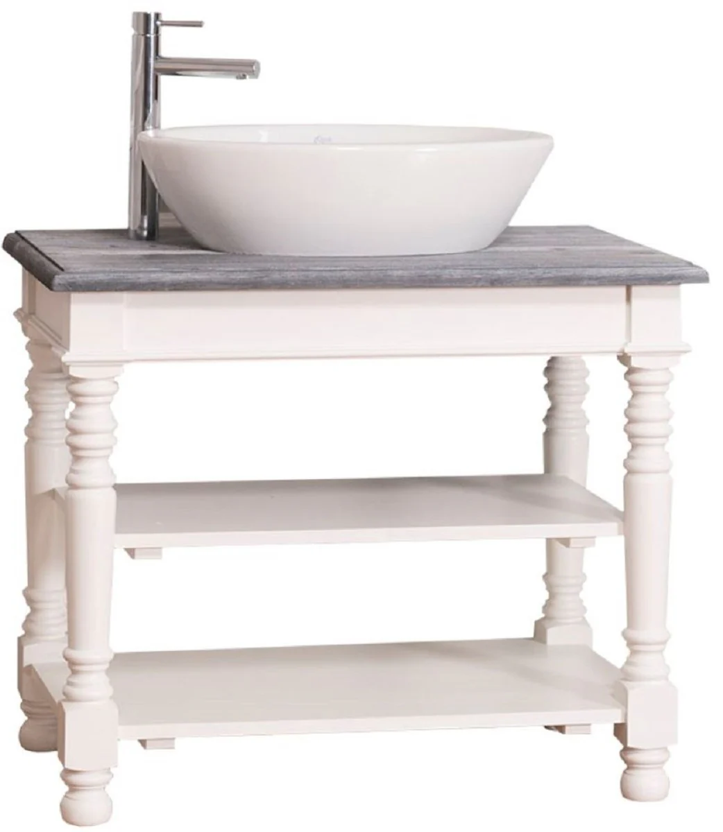 Country house style washbasin white / gray 90 x 54 x H. 74 cm - bathroom furniture in country house style