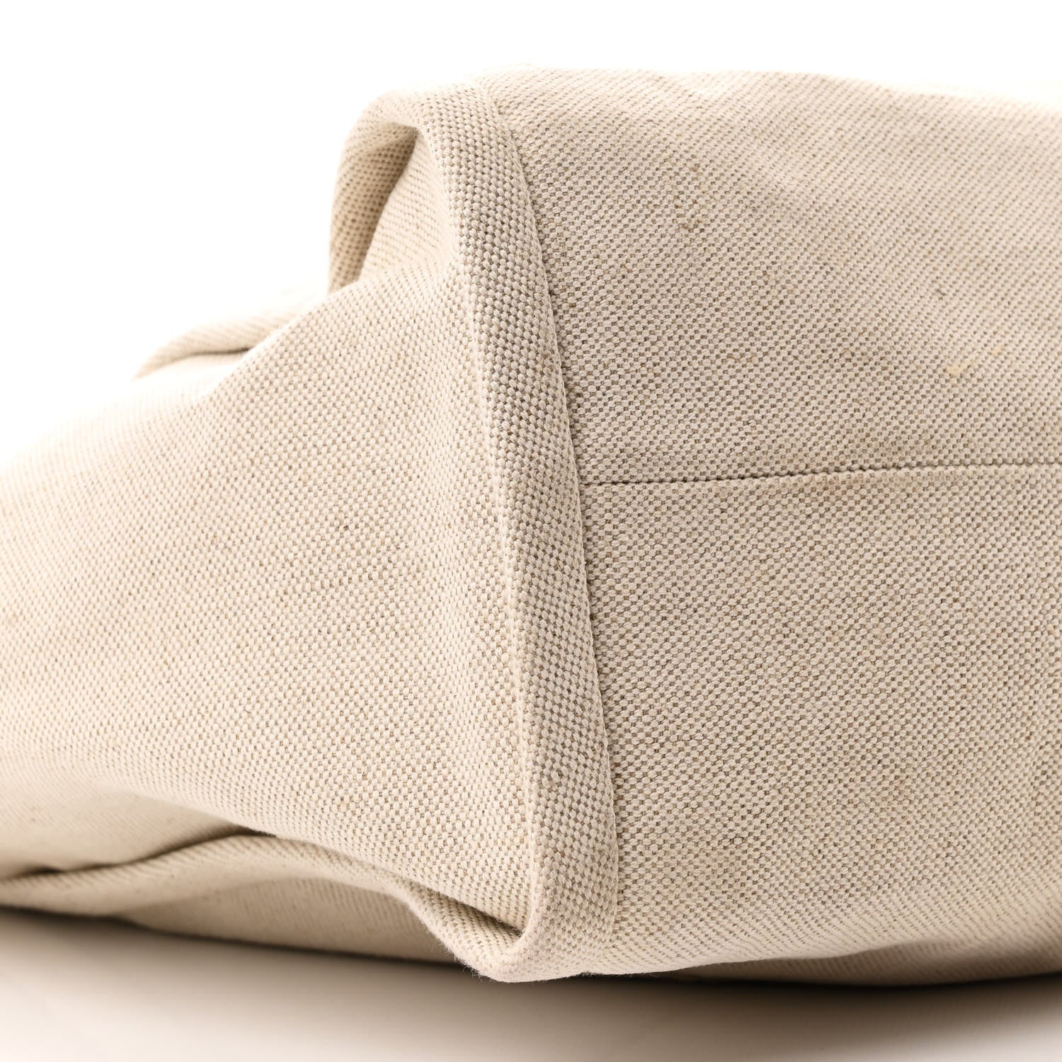 Linen Vitello Large Logo Tote Natural - Top Club