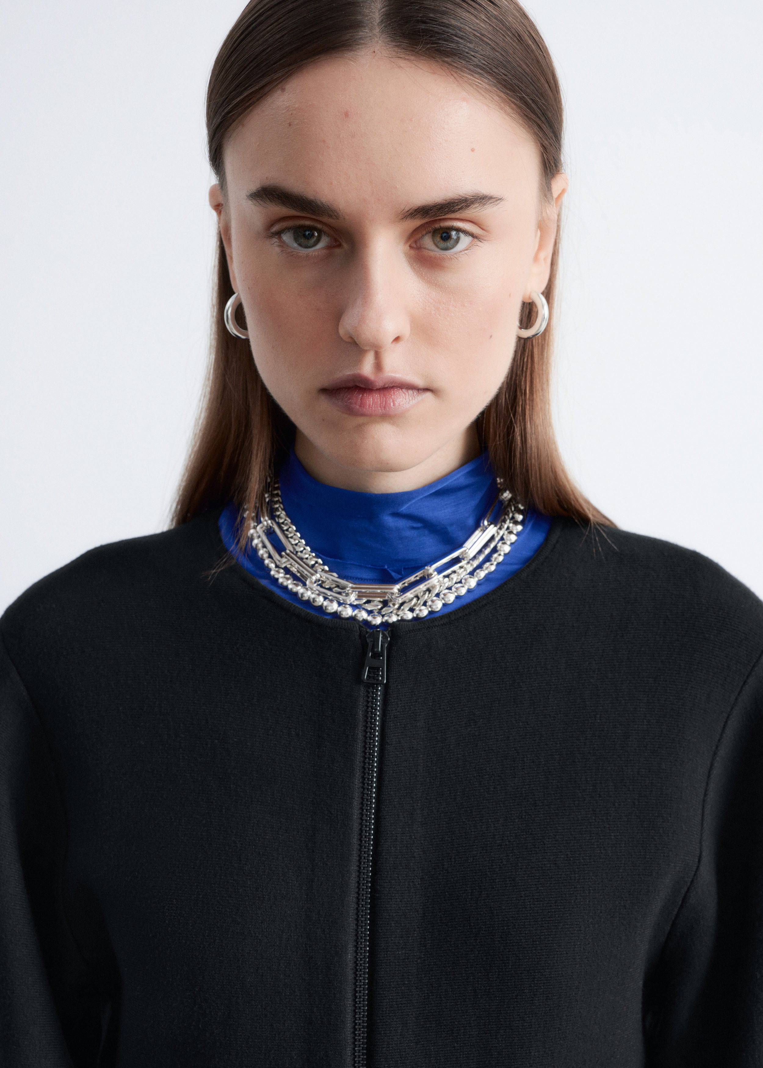 & Other Stories SCULPTURAL-SLEEVE KNITTED MINI DRESS