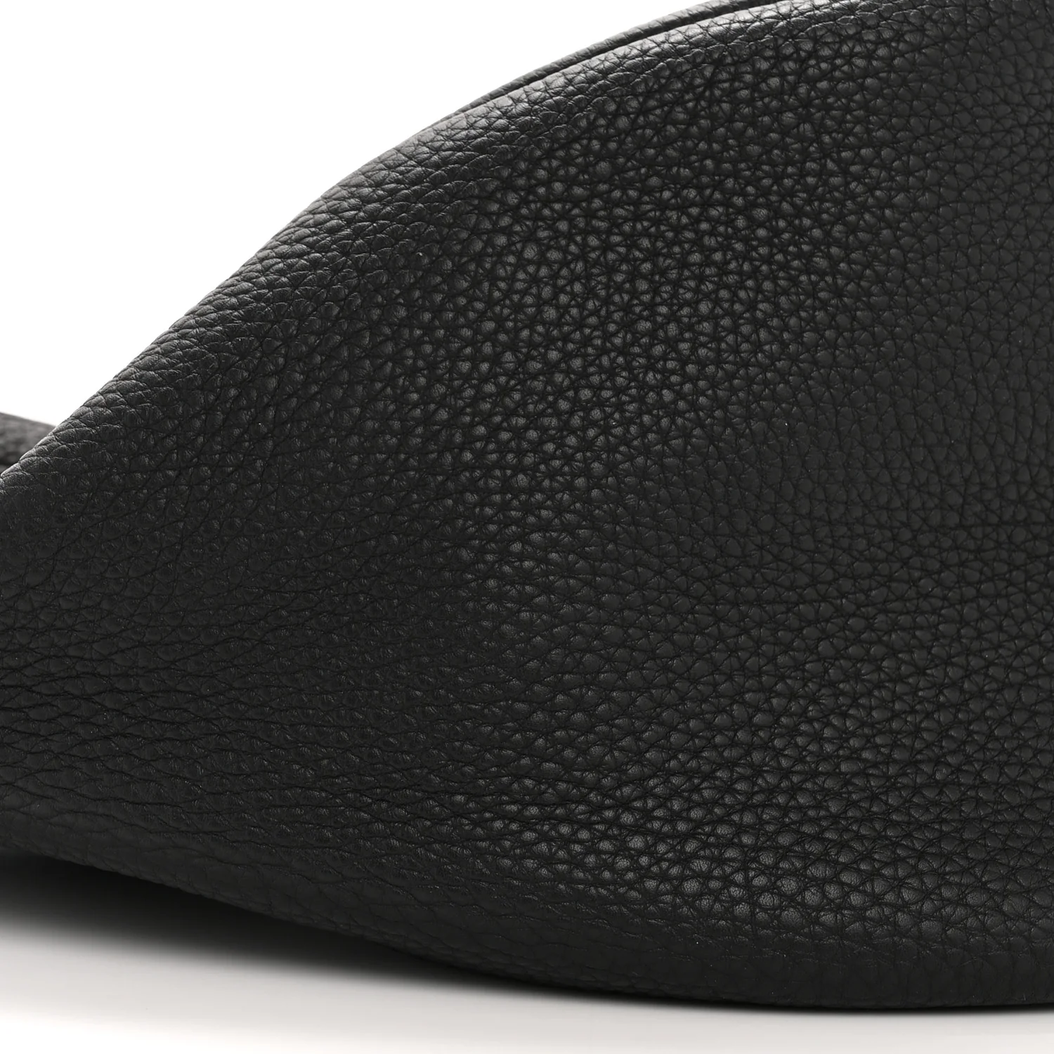 Grained Calfskin Large Slouchy Banana Bag Black - Top Club