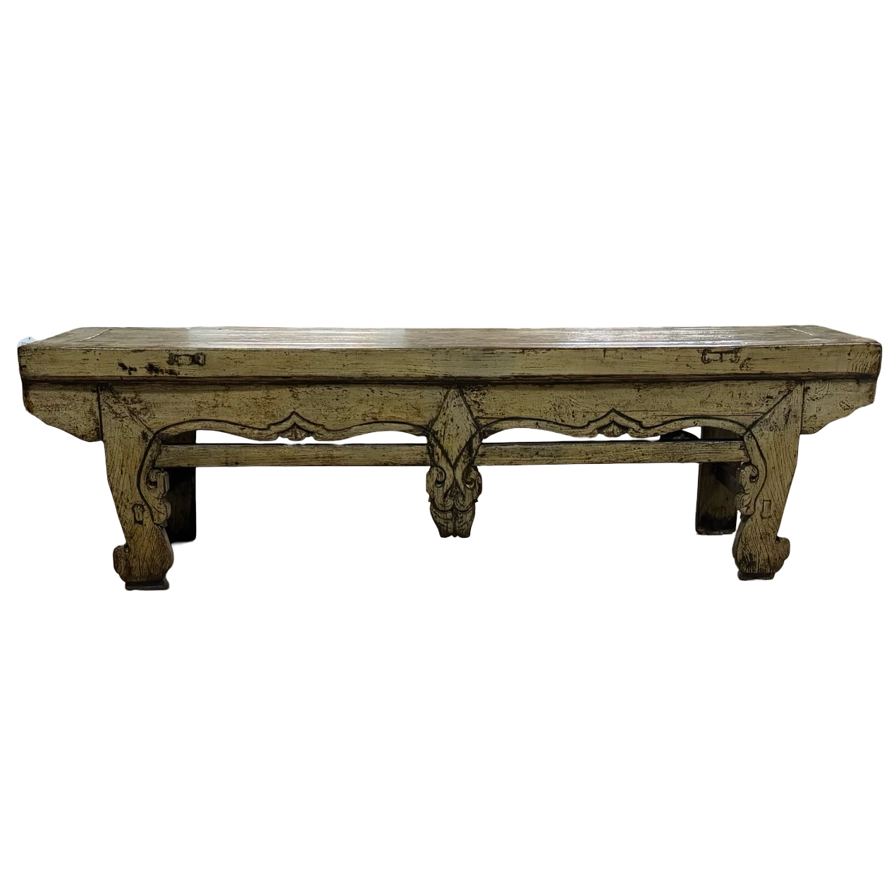 Dressoir laag creme/geel uniek