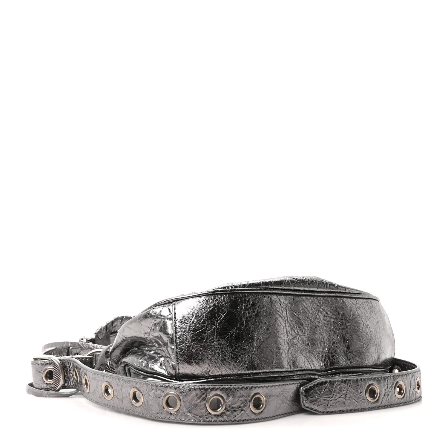 Metallic Agneau Arena Le Cagole Shoulder Bag XS Silver - Top Club