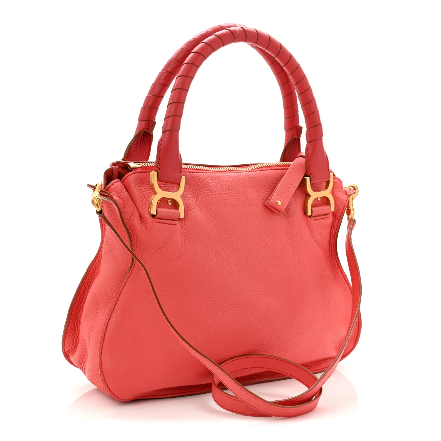 Calfskin Small Marcie Satchel Paradise Pink - Top Club
