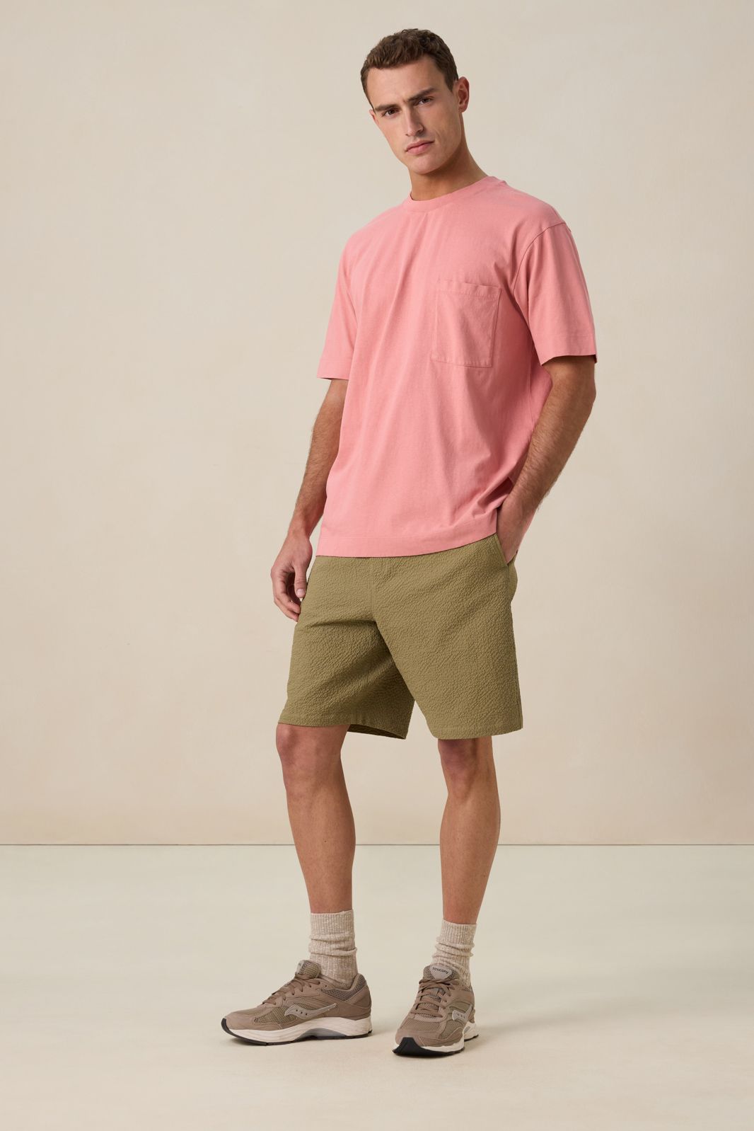 Lichtroze boxy T-shirt