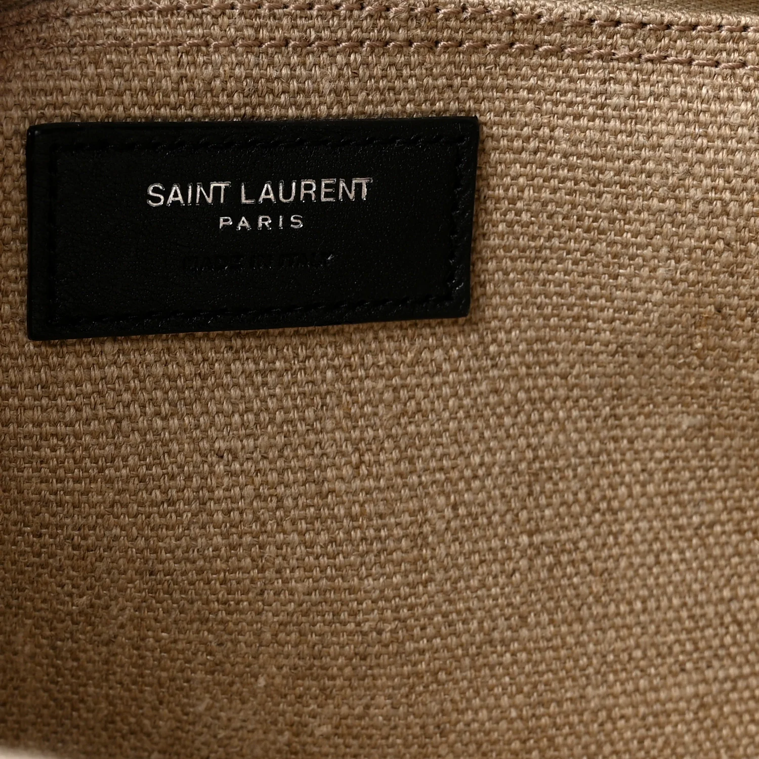 Linen Calfskin Small Rive Gauche Tote Greggio Natural - Top Club