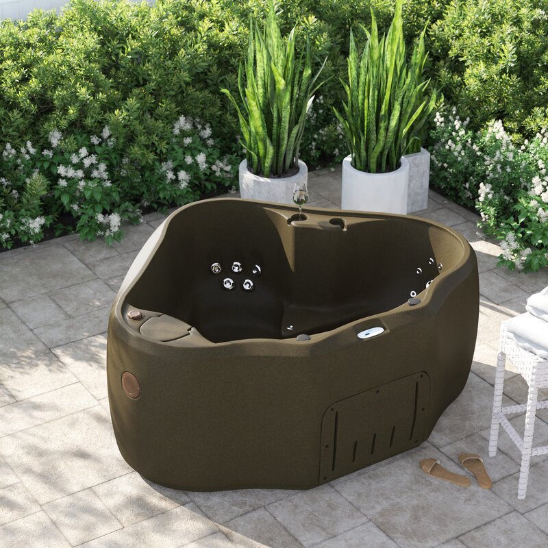 Aquarest Spas Powered by Jacuzzi Pumps 2 - Person 2 - Jet Oval Plug And Play Hot Tub With Ozonator