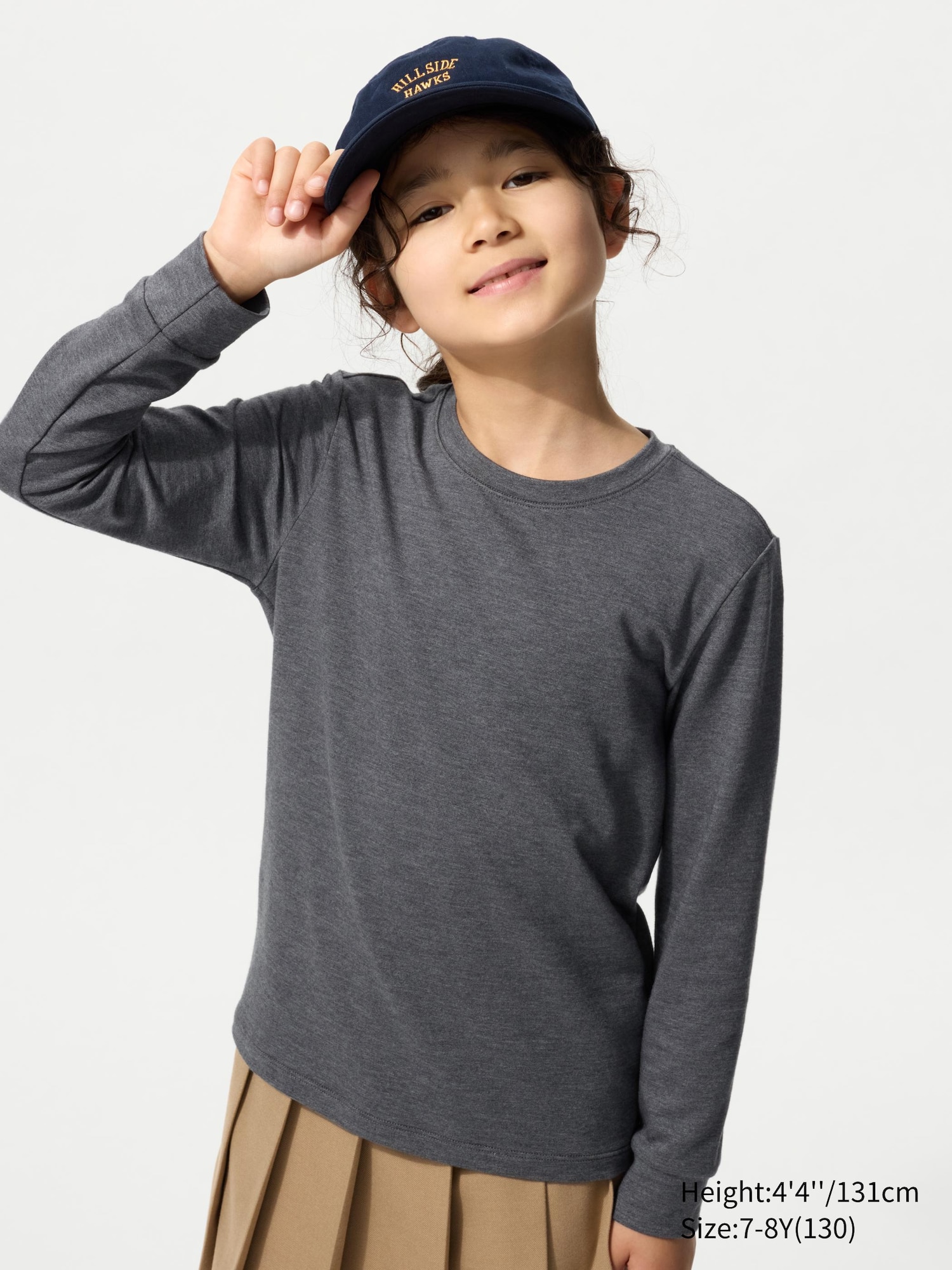 KIDS HEATTECH Cotton EXTRA WARM Crew Neck Long Sleeve T-Shirt