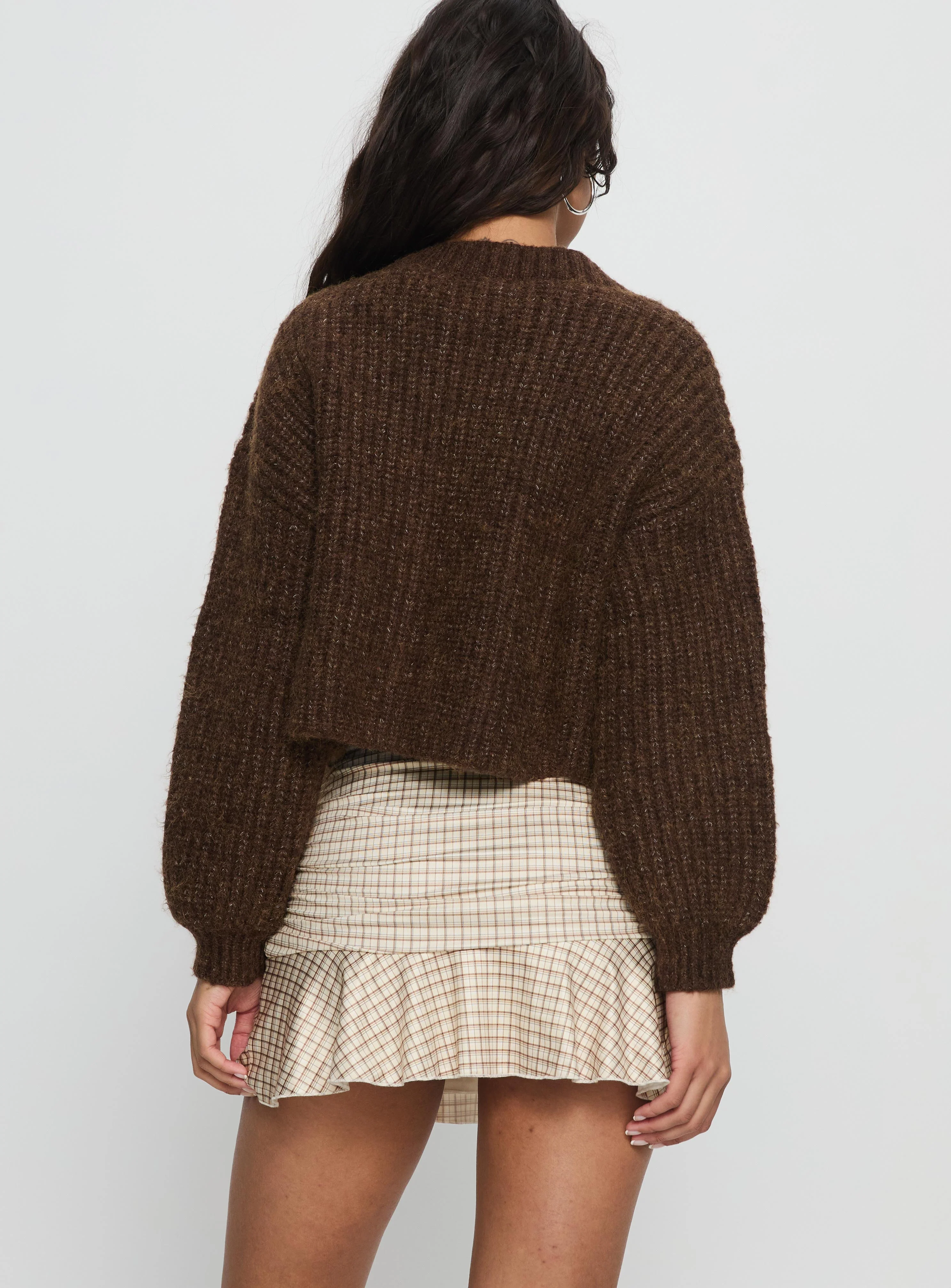 Celebrations Mini Skirt Beige Check