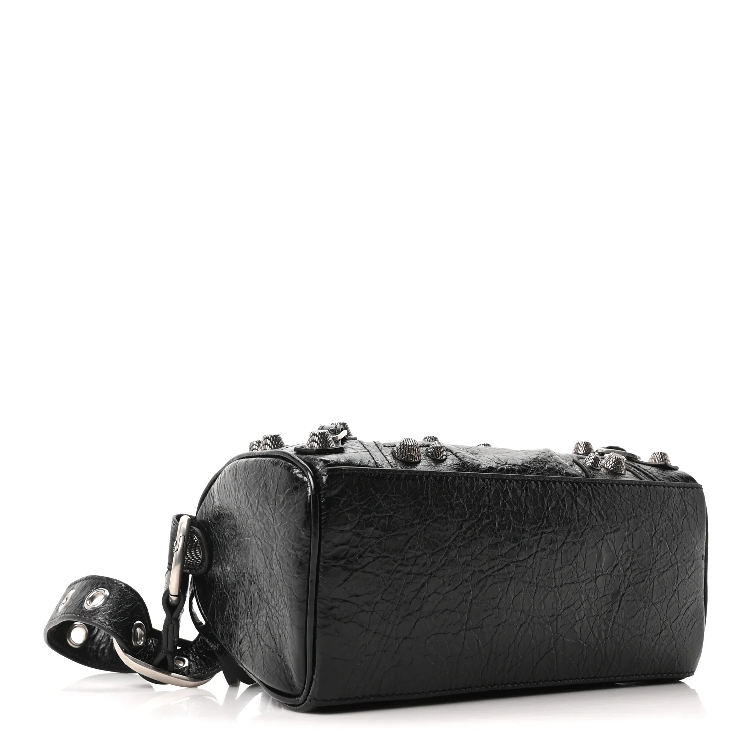 Agneau Arena Mini Le Cagole Duffle Crossbody Bag Black - Top Club