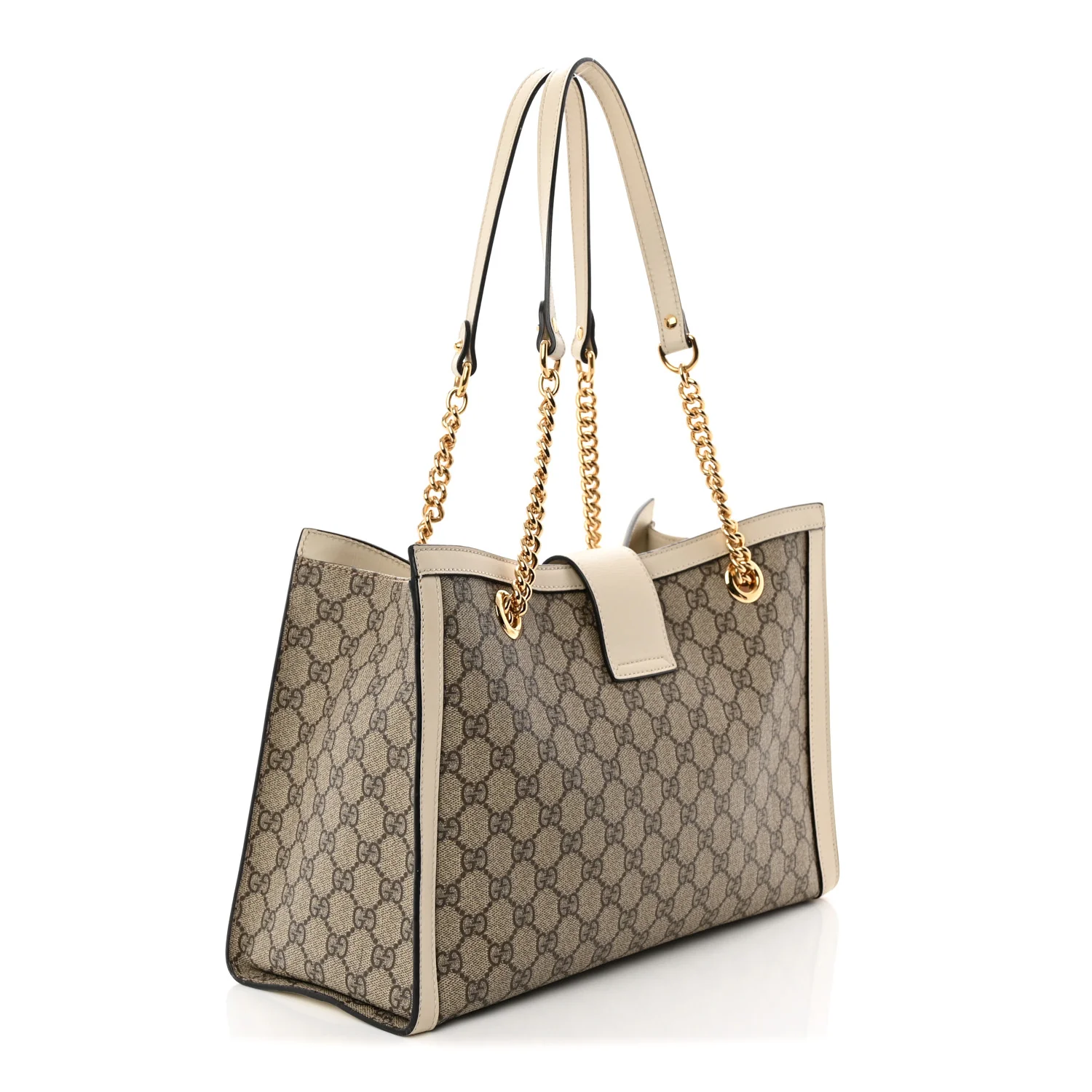 GG Supreme Monogram Medium Padlock Tote White - Top Club