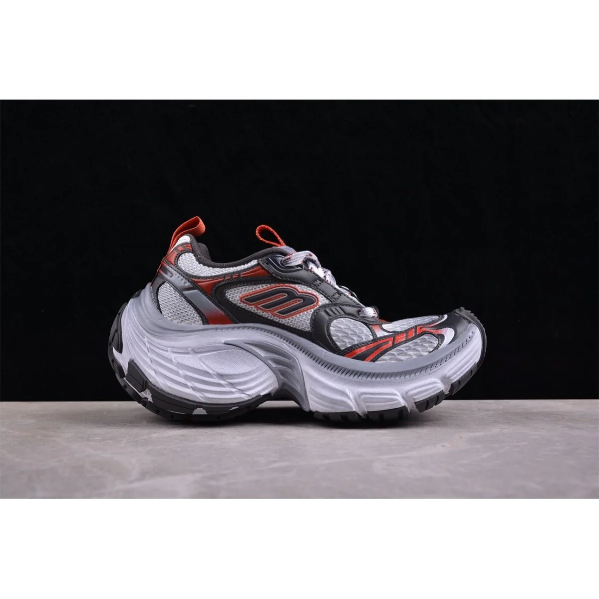 BALENCIAGA 10XL x CHARCOAL GREY RED - Sneaker Replica Workshop