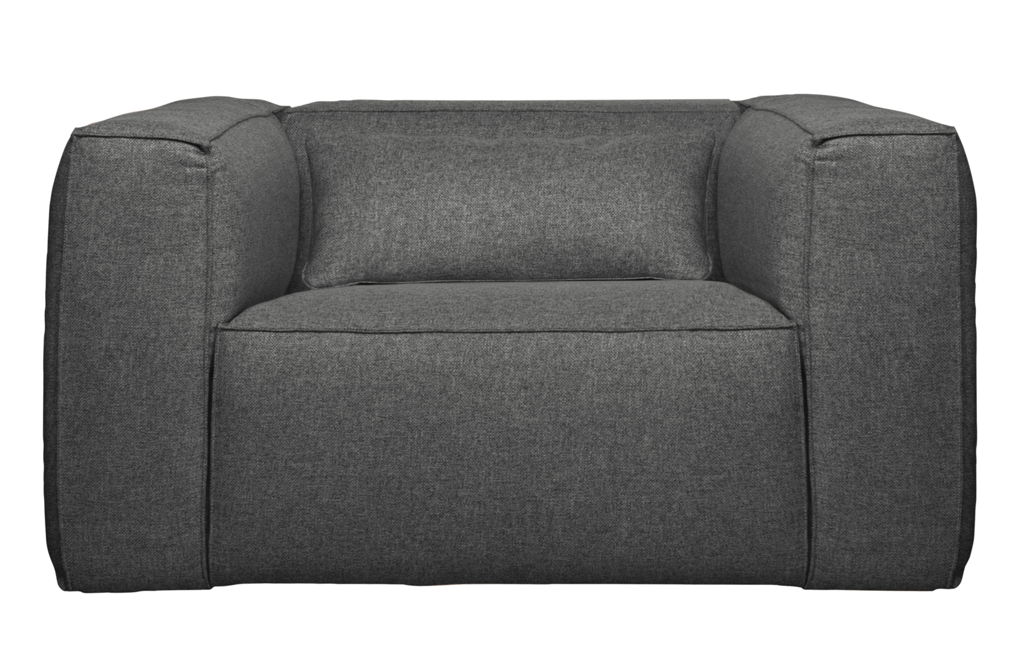 WOOOD fauteuil Bean gemeleerd Bean fauteuil incl. kussen gemeleerd Middengrijs