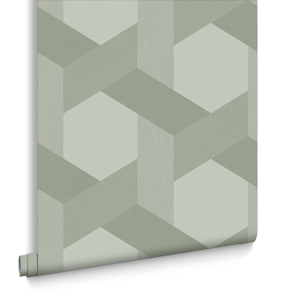 Graham & Brown - Vliesbehang Fractal Sage - 10mx52cm