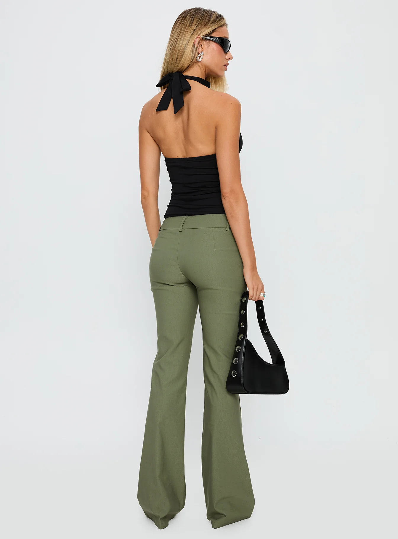 Kinkirk Flared Pants Olive Green