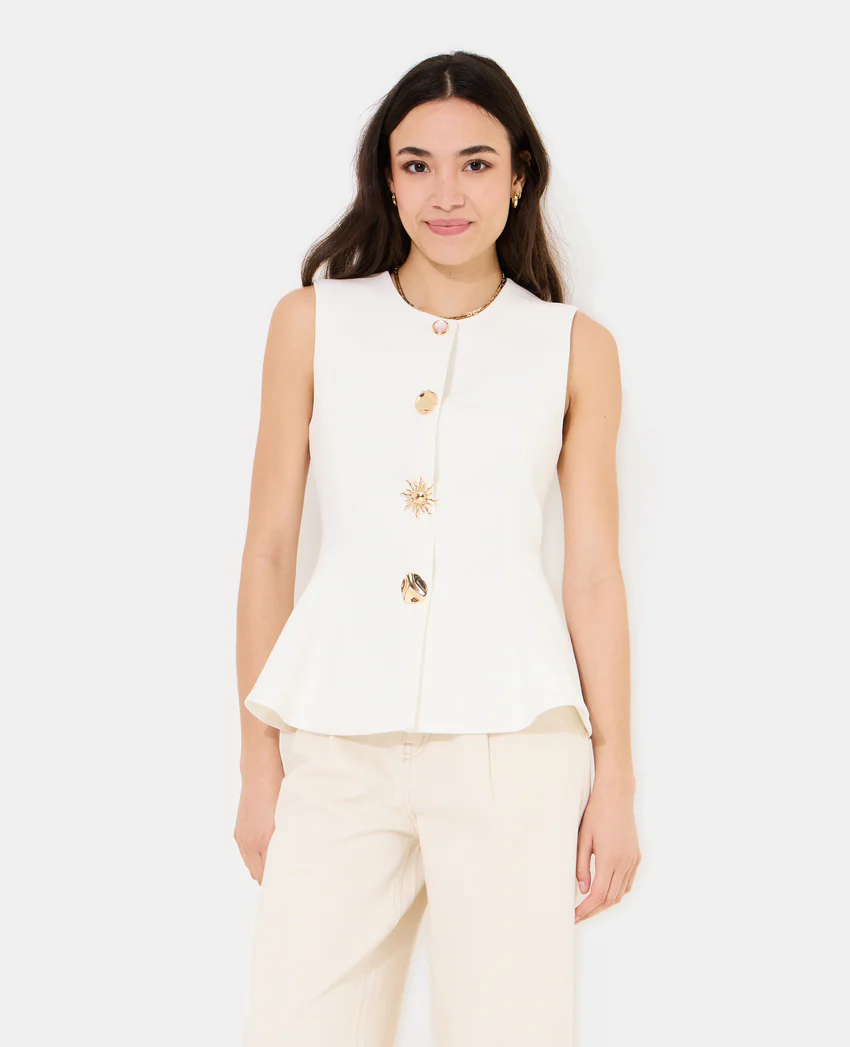 Pimkie Gilet barman city avec boutons bijoux