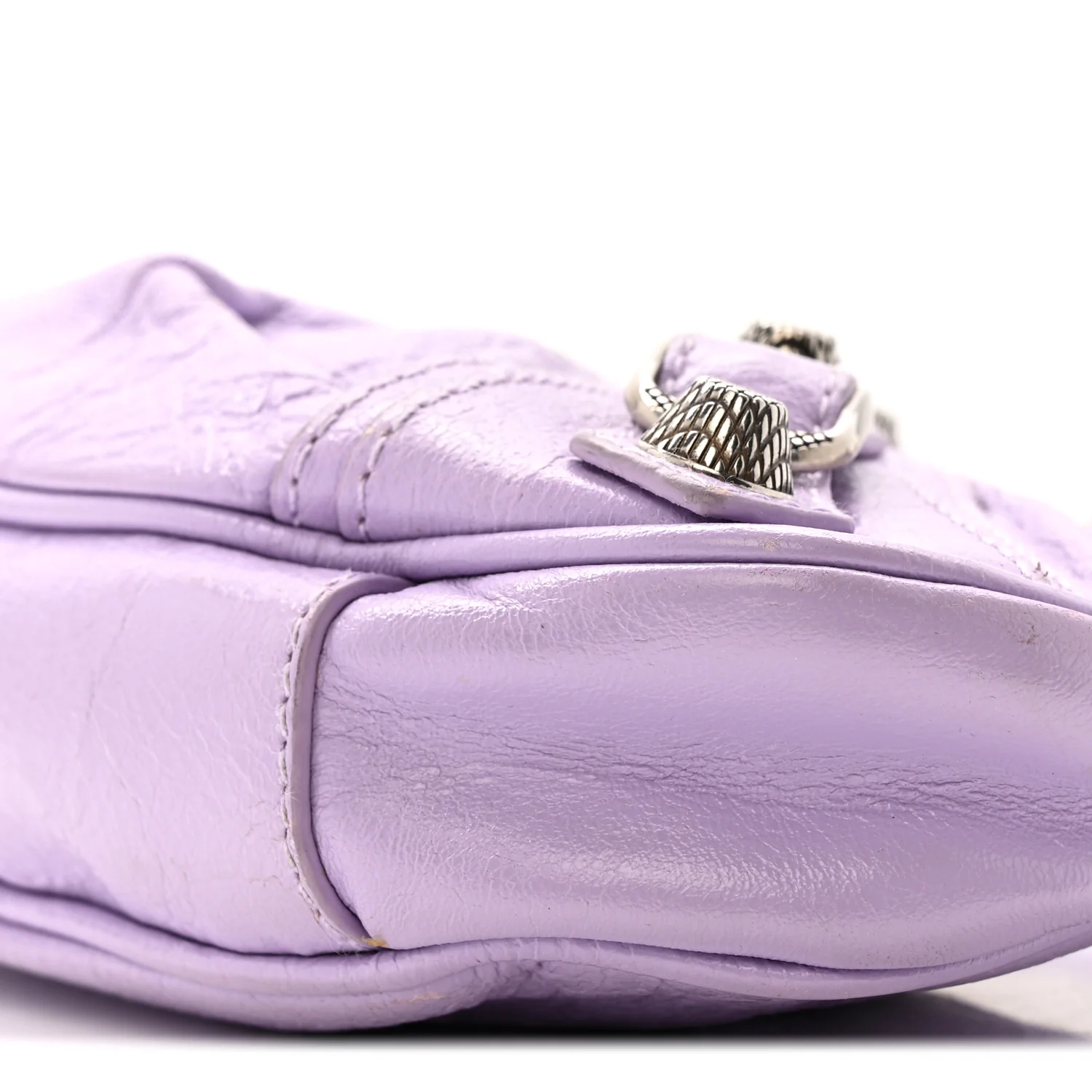 Agneau Arena Le Cagole Mini Purse With Chain Lilac - Top Club