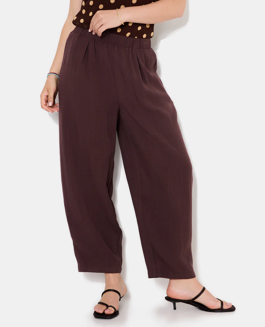 Pimkie Pantalon barrel en tissu effet lin