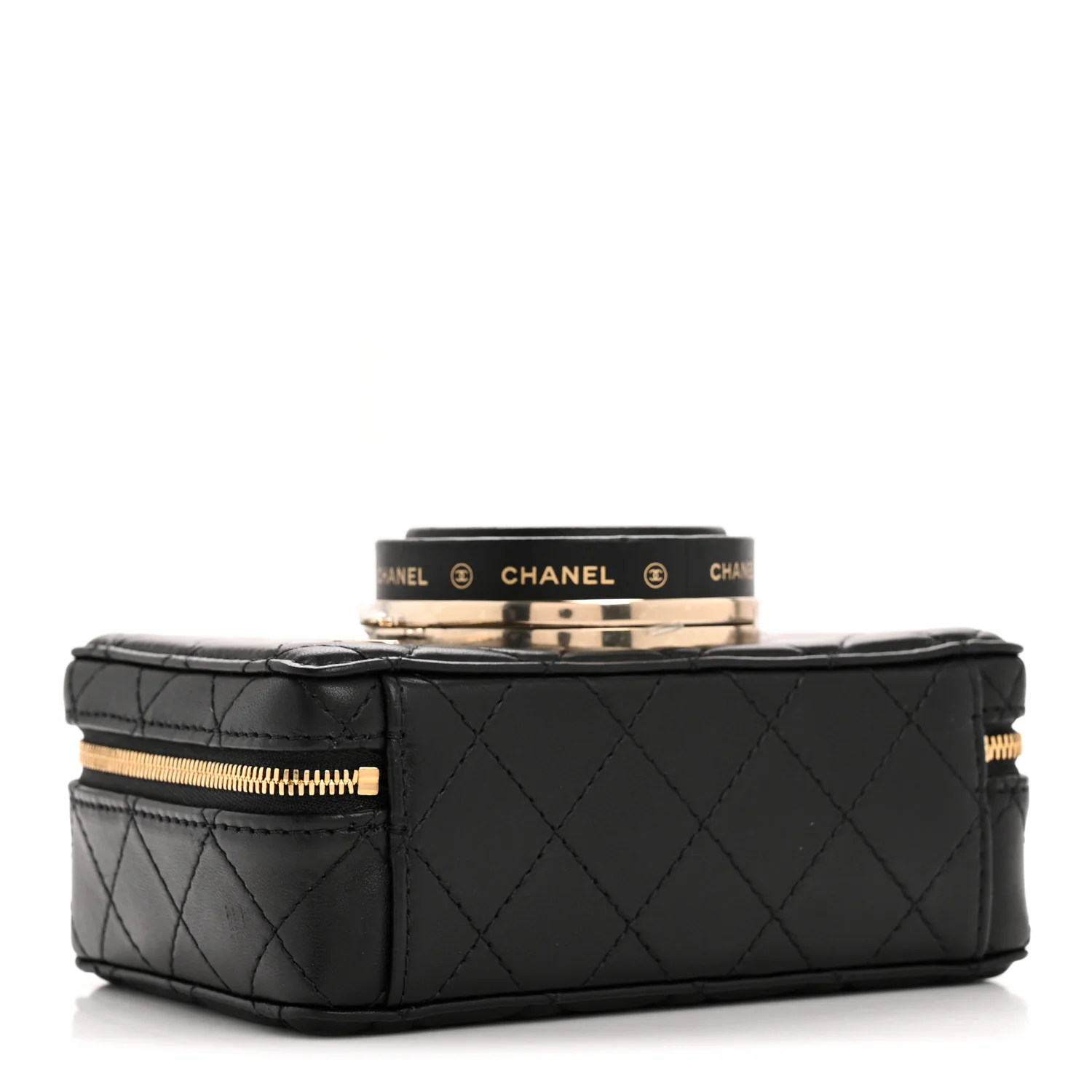Lambskin Quilted Coco Click Bag Black - Top Club